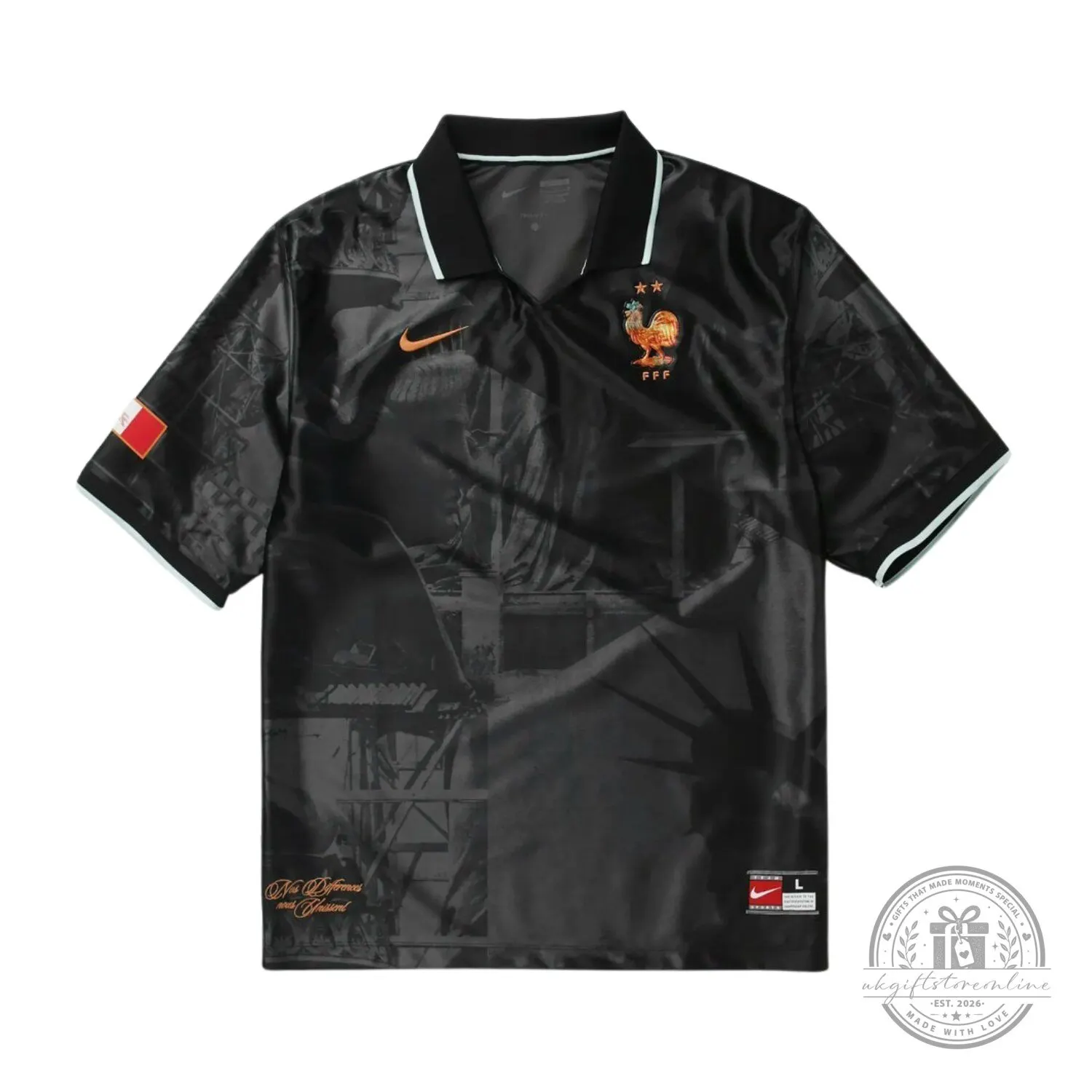 France National Team Black Edition Polo Jersey 2026 3 France National Team Black Edition Soccer Jersey 2026