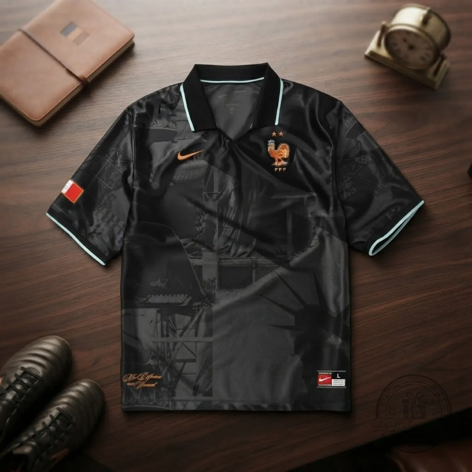 France National Team Black Edition Polo Jersey 2026 4 France National Team Black Edition Soccer Jersey 2026
