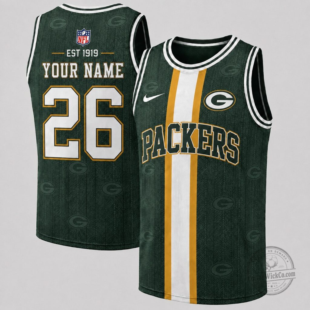 Green Bay Packers Personalized NFL Football Game Day Edition Tank Top Green Bay Packers Personalized NFL Football Game Day Edition Tank Top
