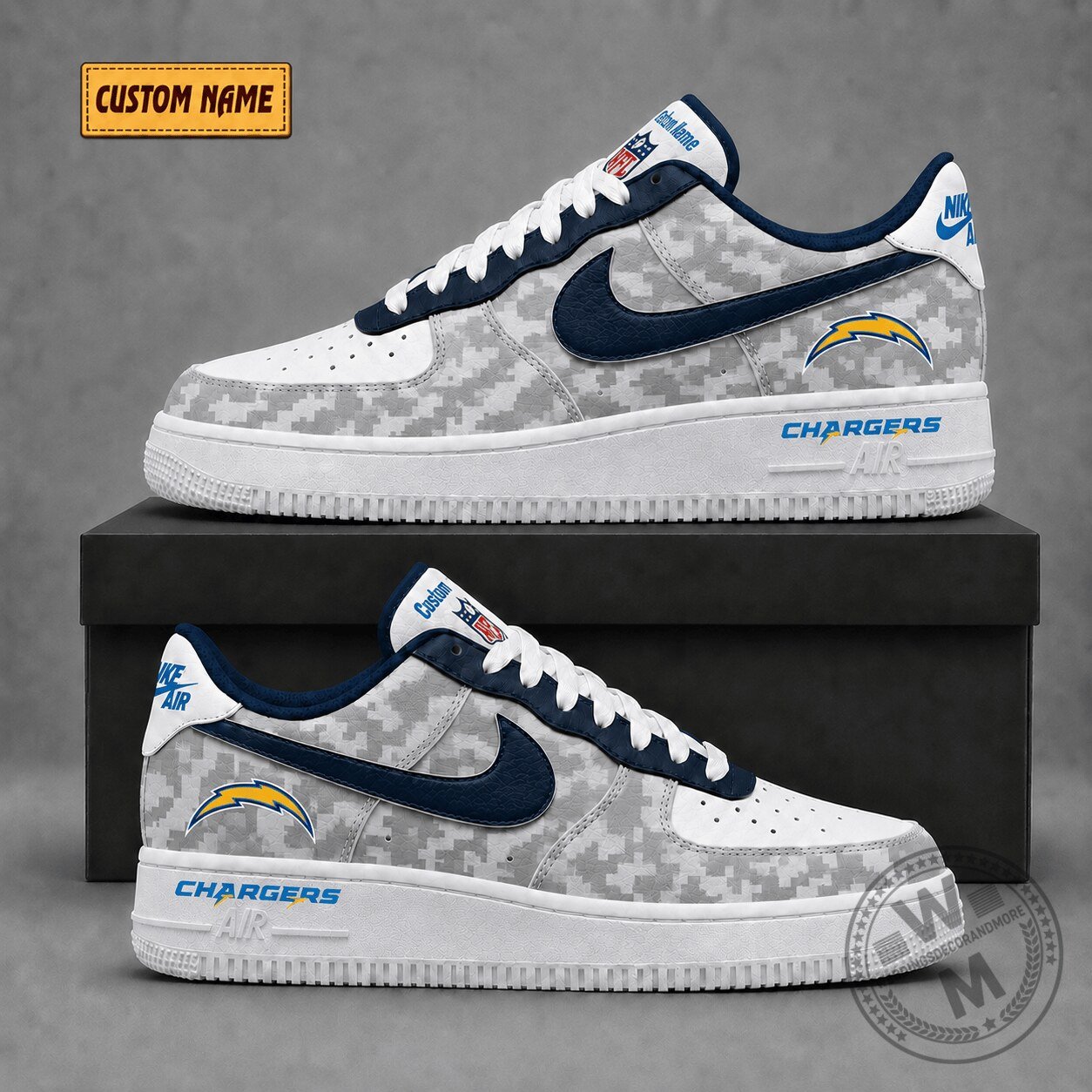 Los Angeles Chargers National Football League Custom Name Sneakers