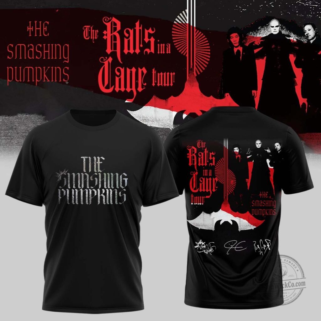 2026 Tour T-Shirt for The Smashing Pumpkins - The Rats In A Cage Design 2026 Tour T-Shirt for The Smashing Pumpkins - The Rats In A Cage Design