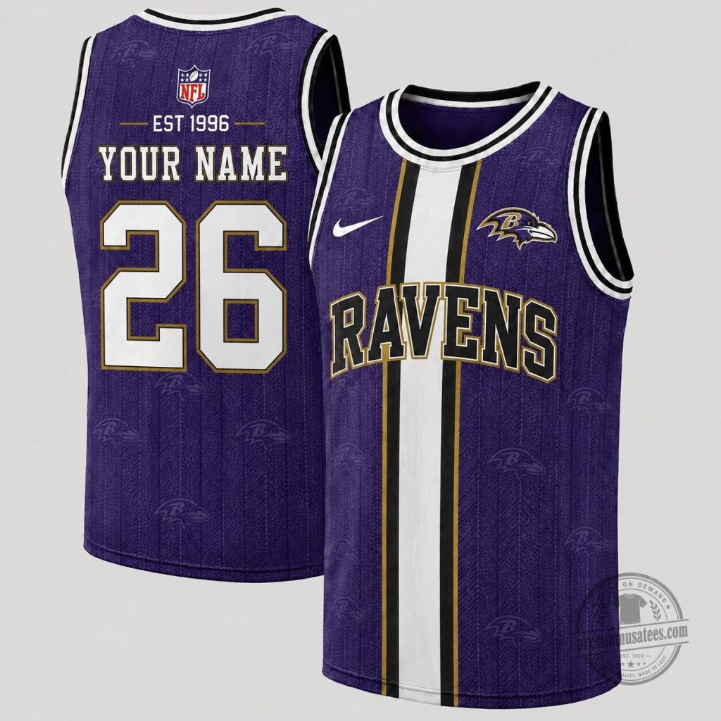 Baltimore Ravens Custom Name Number Purple Football Jersey Baltimore Ravens Custom Name Number Purple Football Jersey