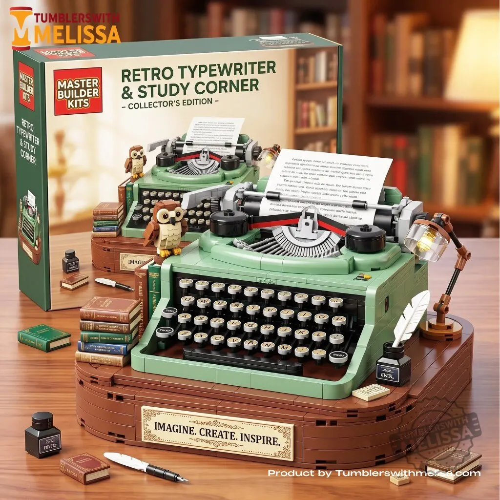 Master Builder Kits: Retro Typewriter & Study Corner Building Block Set Edition 1 Master Builder Kits: Retro Typewriter & Study Corner Building Block Set Edition premium quality collectible or lifestyle product for everyday use