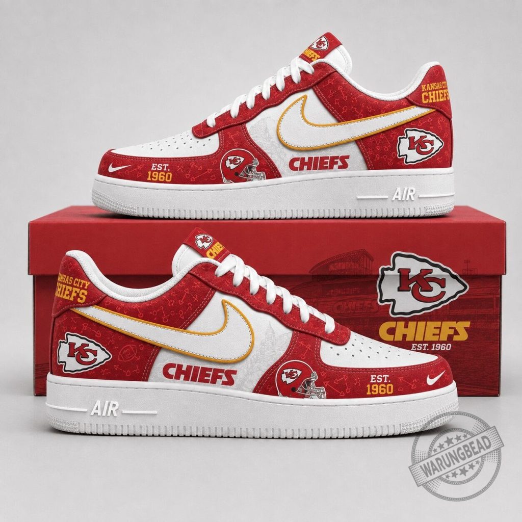 Kansas City Chiefs National Football League Fan Air Force One Shoes Kansas City Chiefs National Football League Fan Air Force One Shoes