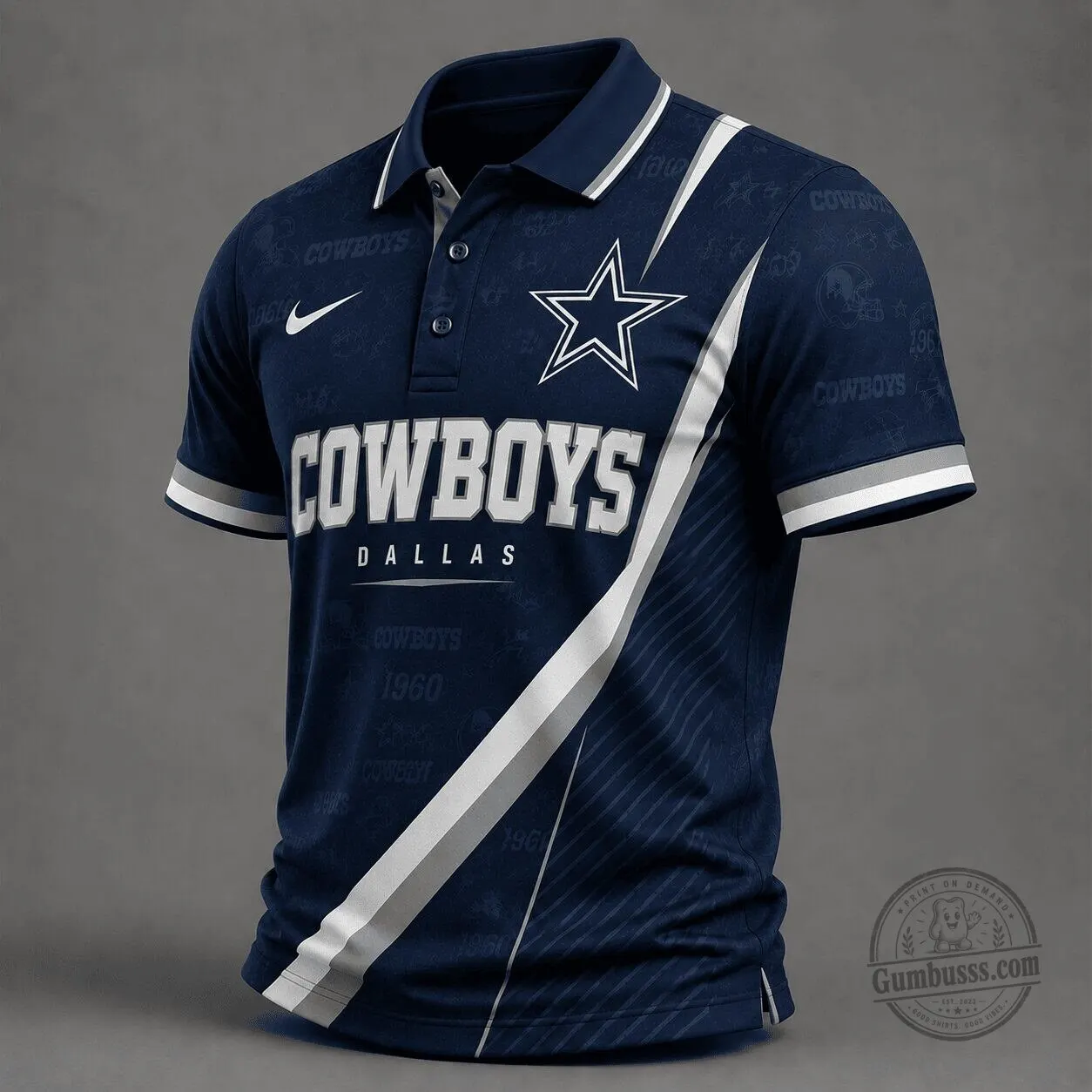 Dallas Cowboys NFL Diagonal Stripe Performance Polo Shirt