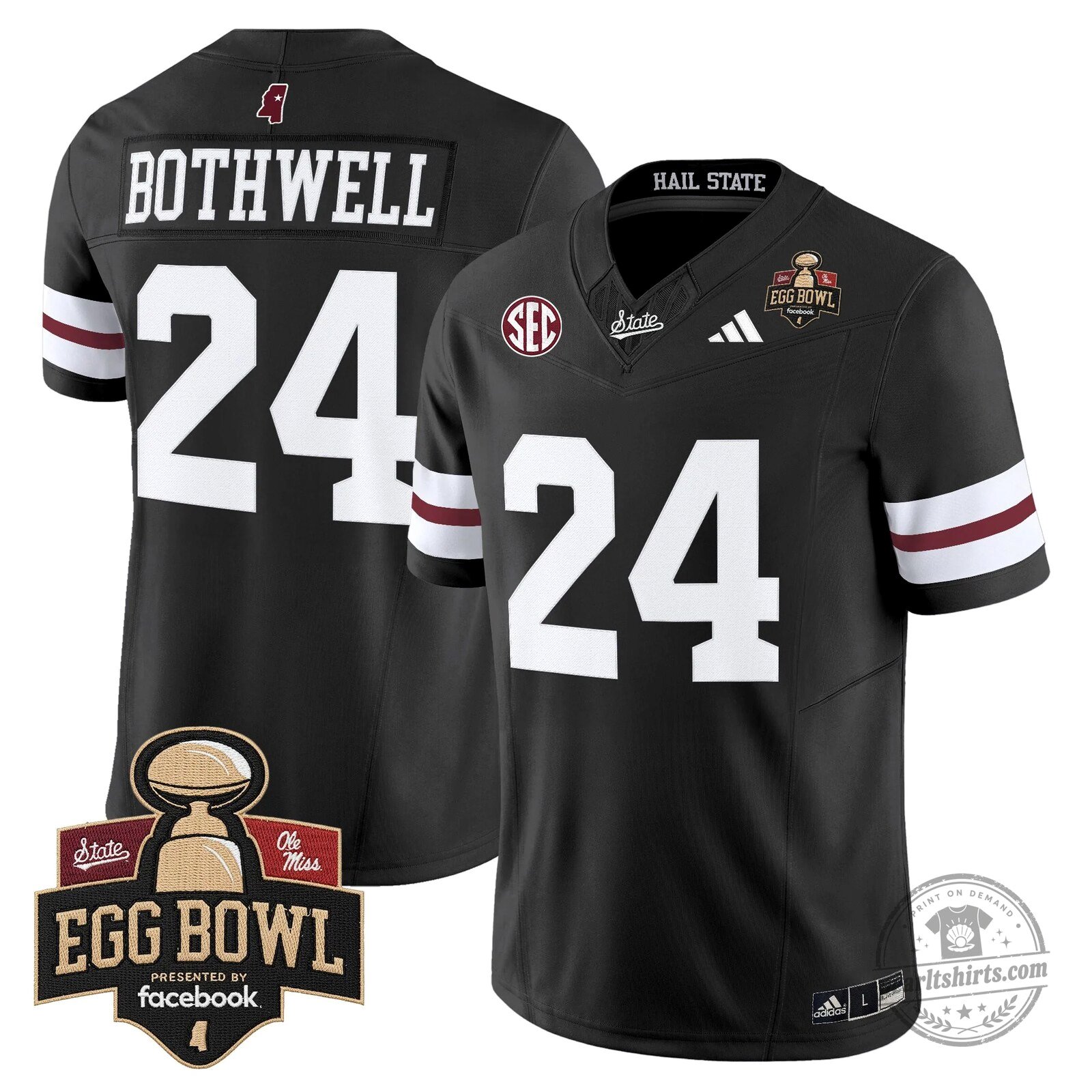 Mississippi State Bulldogs 2025 Egg Bowl Vapor Limited Football Jersey 43 Mississippi State Bulldogs 2025 Egg Bowl Vapor Limited Football Jersey