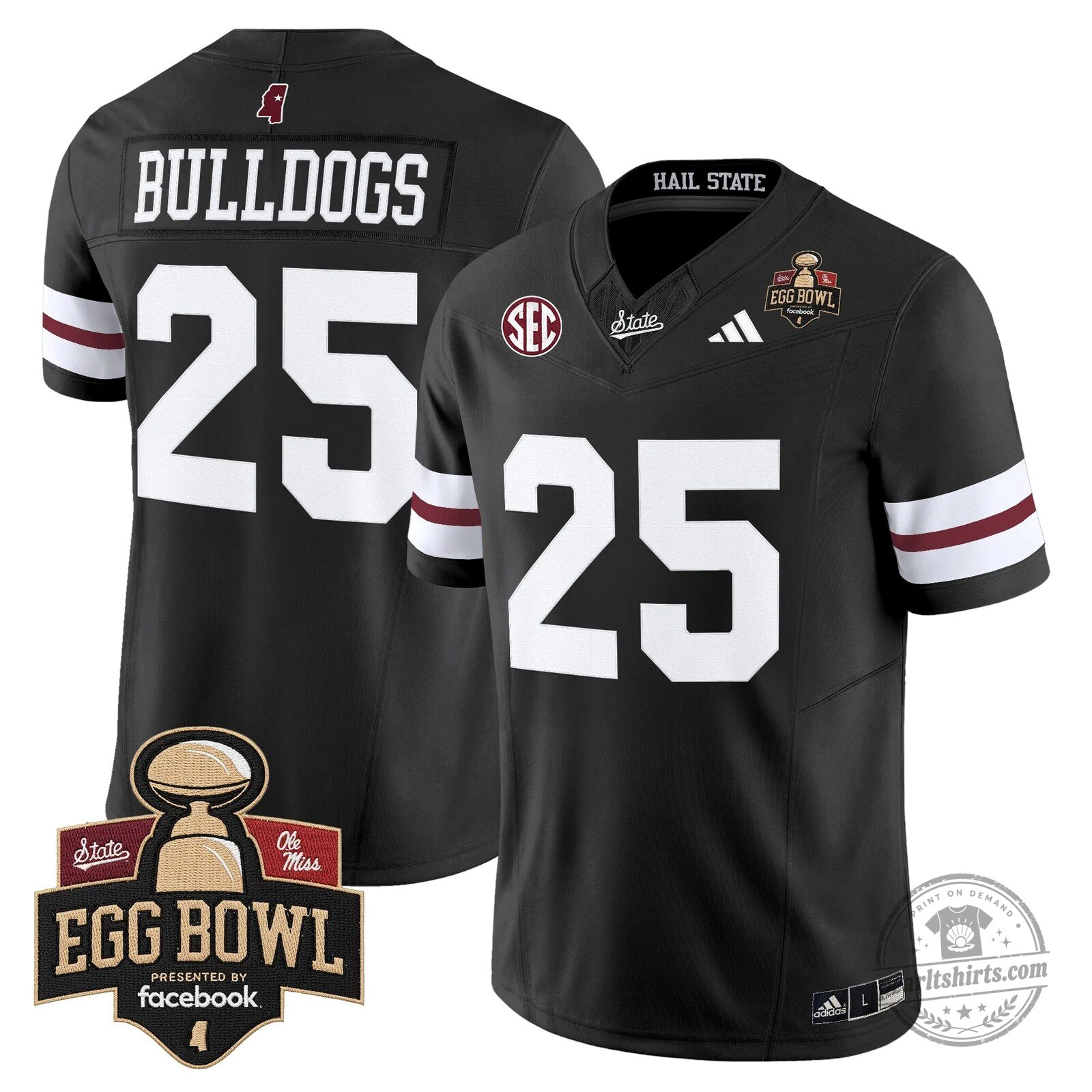 Mississippi State Bulldogs 2025 Egg Bowl Vapor Limited Football Jersey 46 Mississippi State Bulldogs 2025 Egg Bowl Vapor Limited Football Jersey