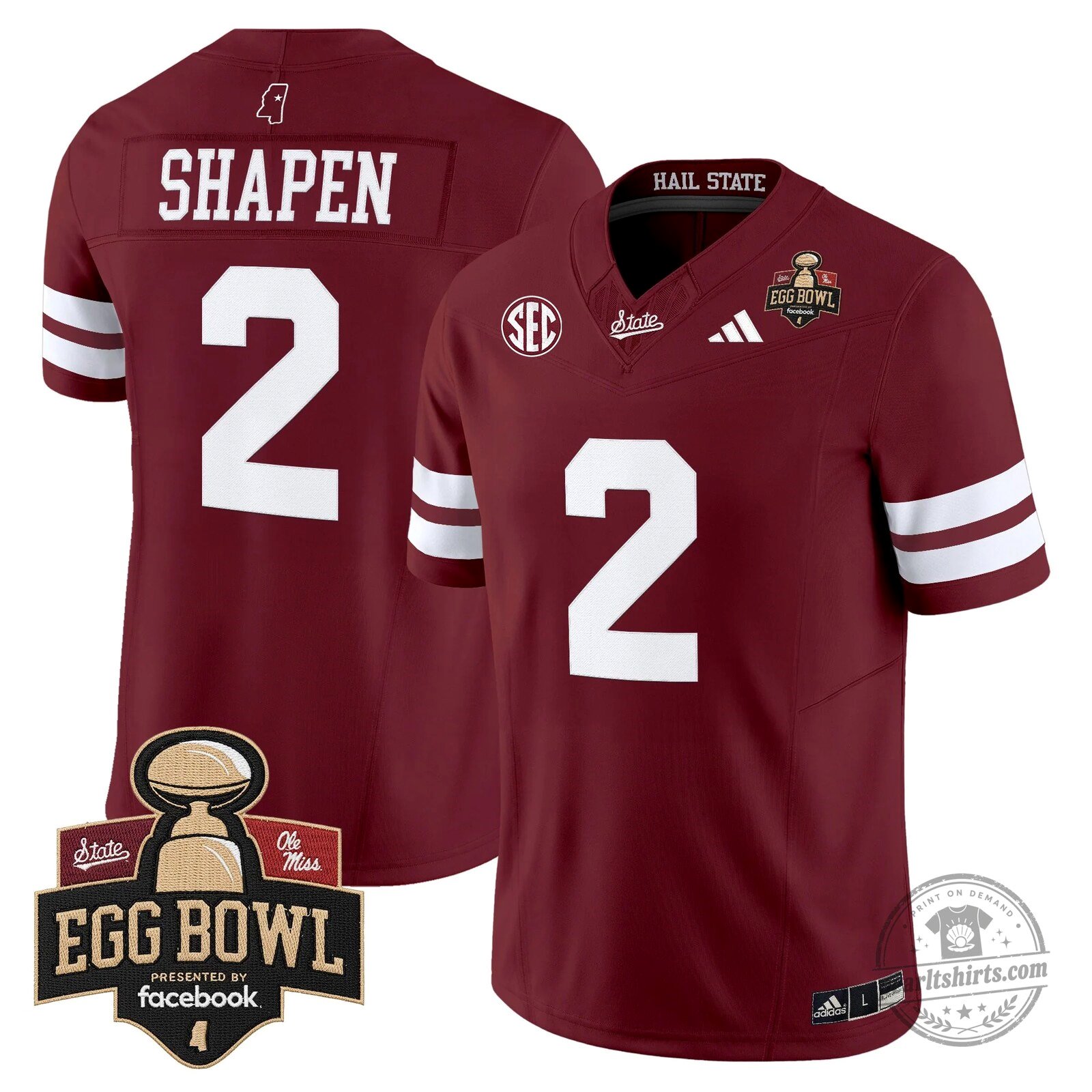 Mississippi State Bulldogs 2025 Egg Bowl Vapor Limited Football Jersey 48 Mississippi State Bulldogs 2025 Egg Bowl Vapor Limited Football Jersey