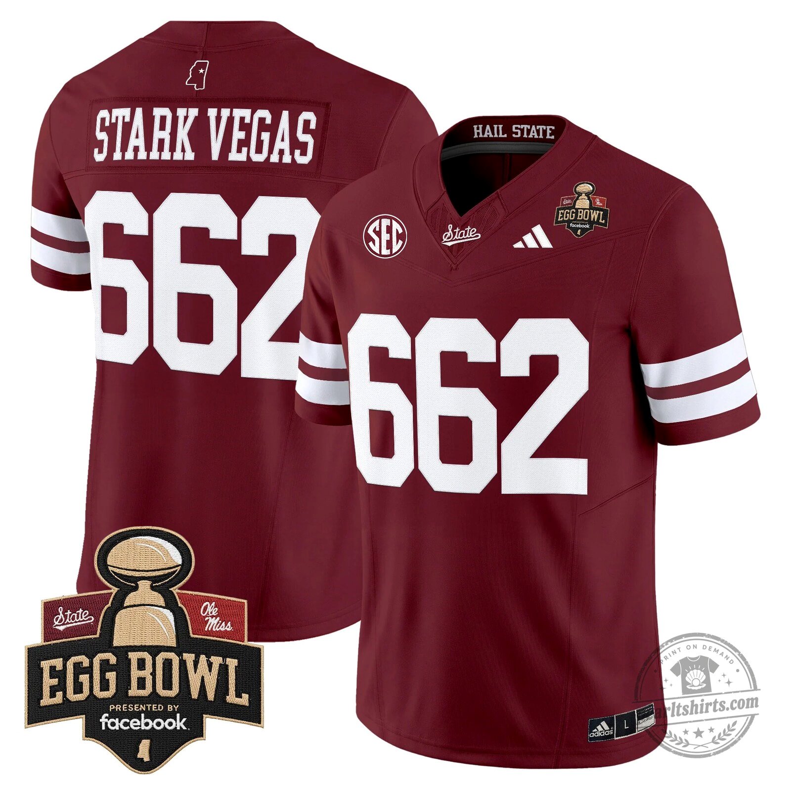 Mississippi State Bulldogs 2025 Egg Bowl Vapor Limited Football Jersey 49 Mississippi State Bulldogs 2025 Egg Bowl Vapor Limited Football Jersey