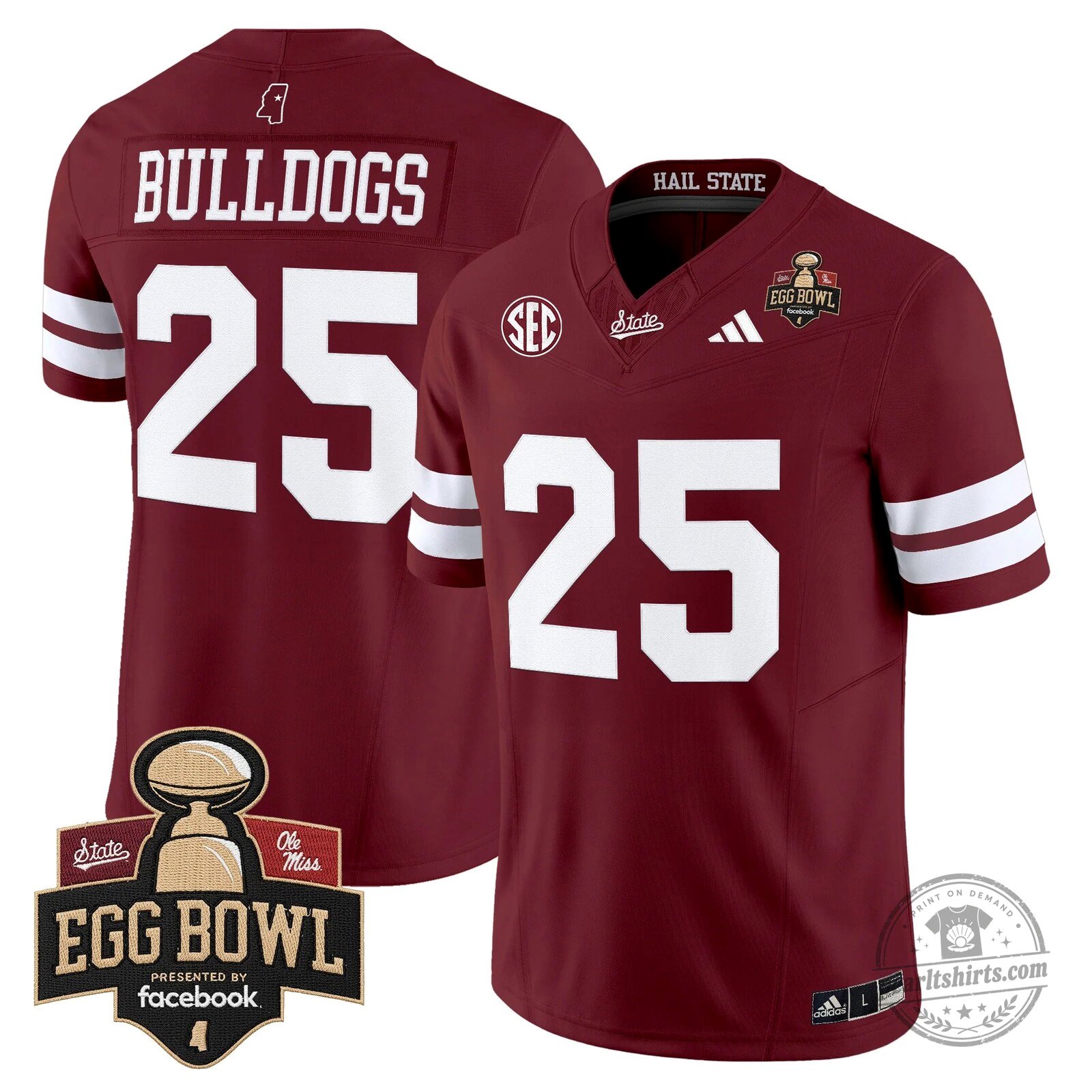 Mississippi State Bulldogs 2025 Egg Bowl Vapor Limited Football Jersey 54 Mississippi State Bulldogs 2025 Egg Bowl Vapor Limited Football Jersey