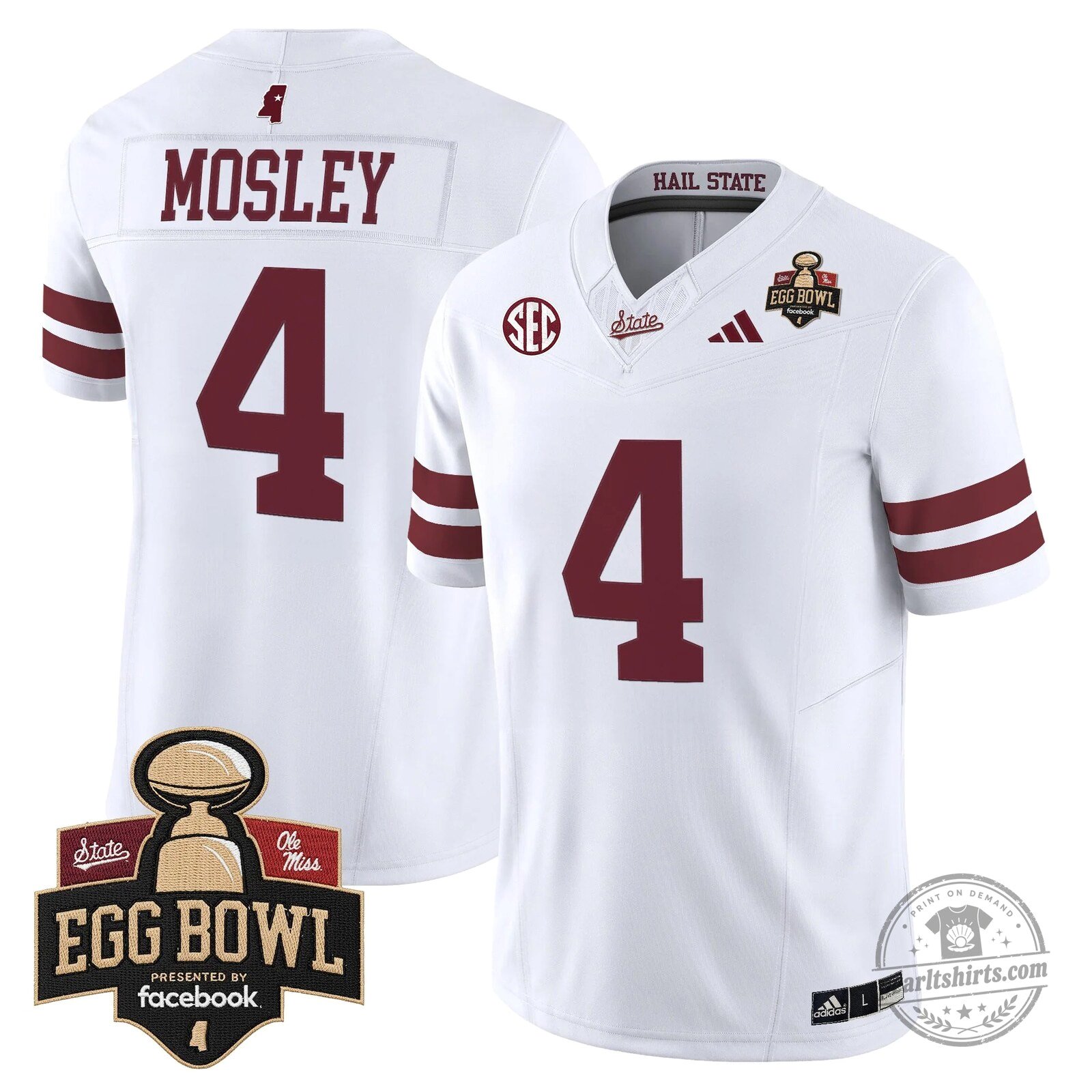 Mississippi State Bulldogs 2025 Egg Bowl Vapor Limited Football Jersey 61 Mississippi State Bulldogs 2025 Egg Bowl Vapor Limited Football Jersey