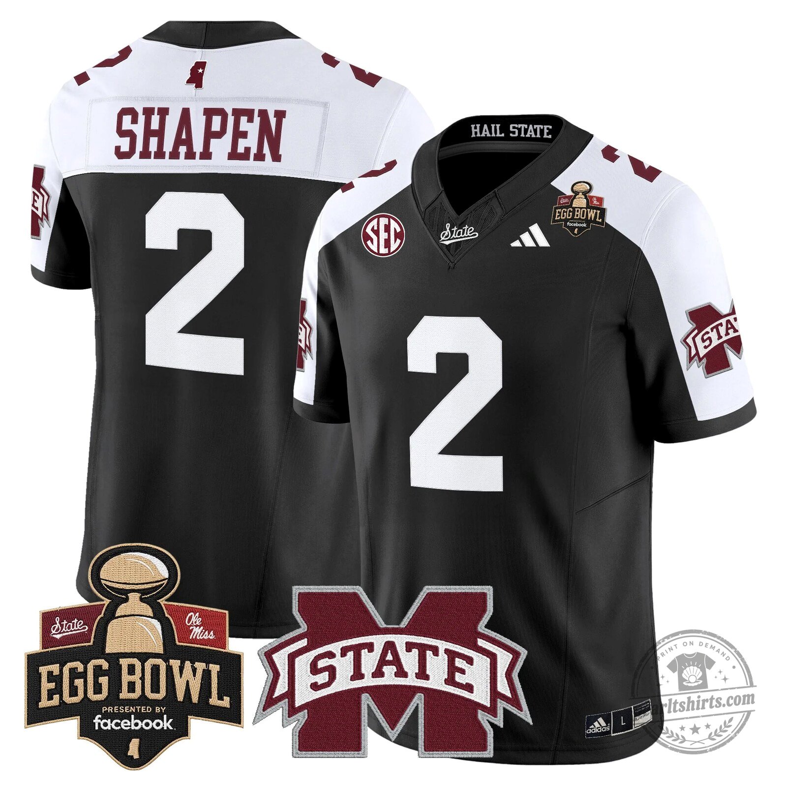 Mississippi State Bulldogs 2025 Egg Bowl Vapor Limited Football Jersey 64 Mississippi State Bulldogs 2025 Egg Bowl Vapor Limited Football Jersey