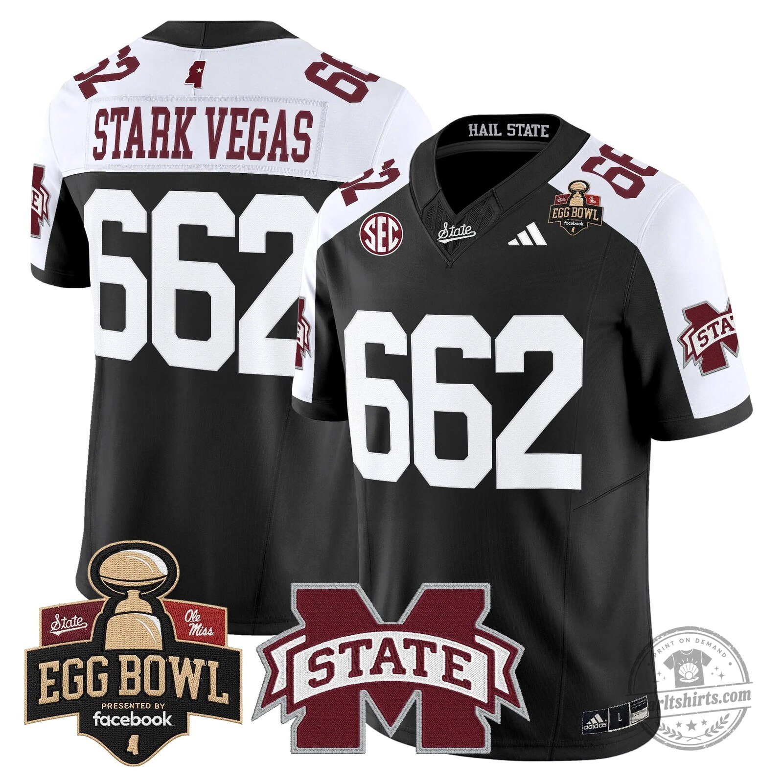 Mississippi State Bulldogs 2025 Egg Bowl Vapor Limited Football Jersey 65 Mississippi State Bulldogs 2025 Egg Bowl Vapor Limited Football Jersey
