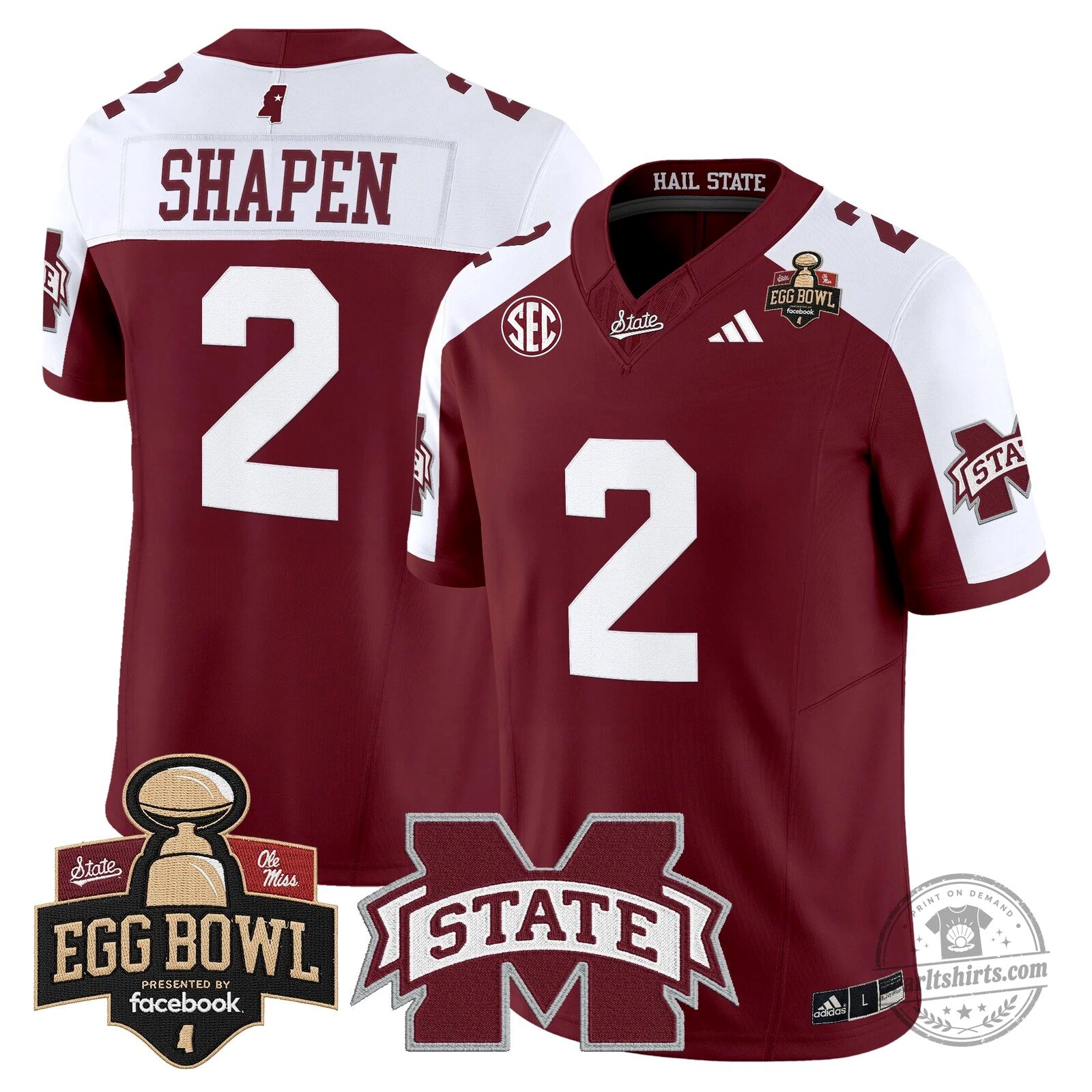 Mississippi State Bulldogs 2025 Egg Bowl Vapor Limited Football Jersey 72 Mississippi State Bulldogs 2025 Egg Bowl Vapor Limited Football Jersey