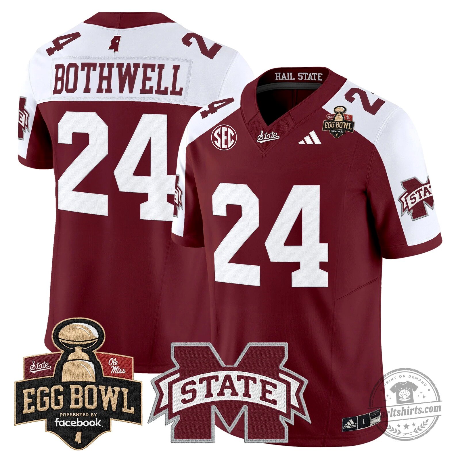 Mississippi State Bulldogs 2025 Egg Bowl Vapor Limited Football Jersey 75 Mississippi State Bulldogs 2025 Egg Bowl Vapor Limited Football Jersey