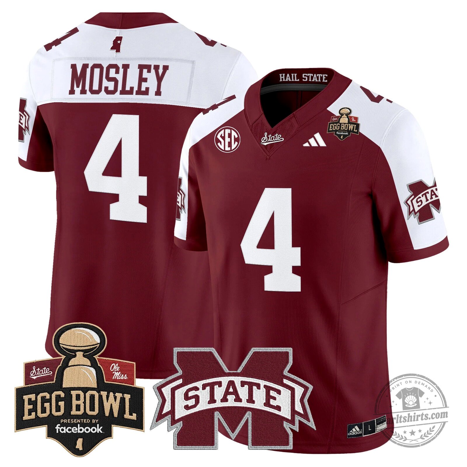 Mississippi State Bulldogs 2025 Egg Bowl Vapor Limited Football Jersey 77 Mississippi State Bulldogs 2025 Egg Bowl Vapor Limited Football Jersey