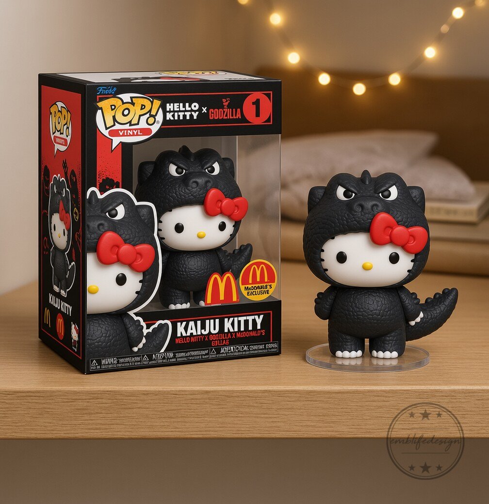 Godzilla x Hello Kitty Cute Pop Figure Doll