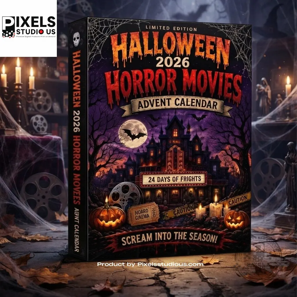 Halloween 2026 Horror Movies Advent Calendar 24-Piece Acrylic Ornament Set