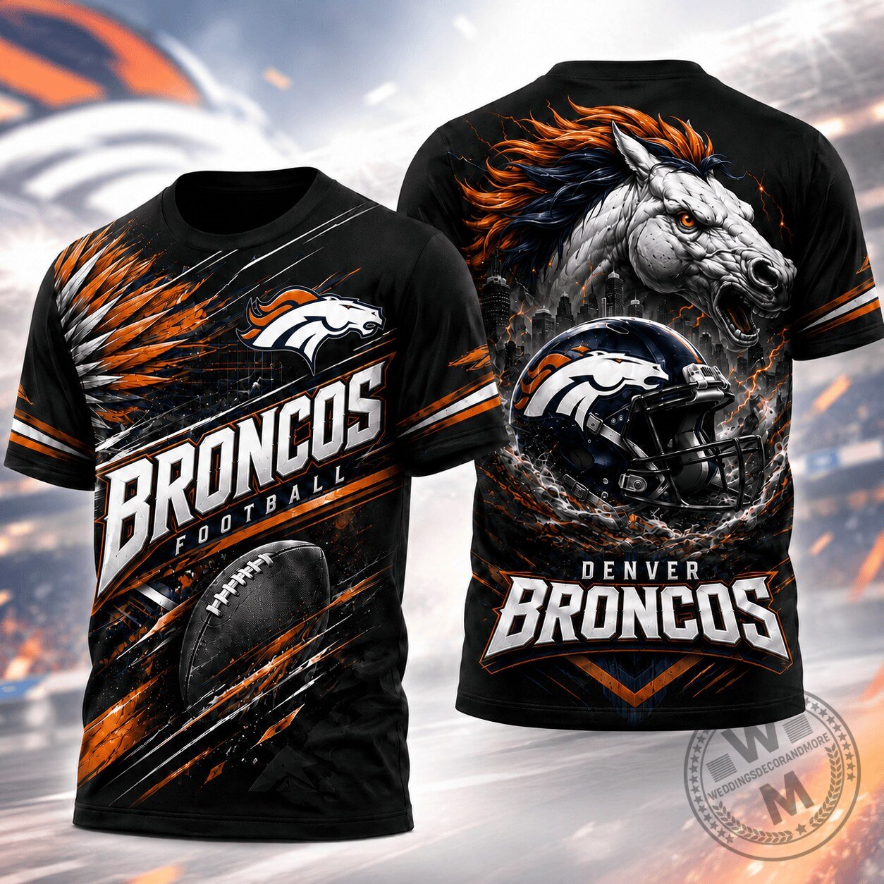 Denver Broncos American Football Team All Over Print T-Shirt