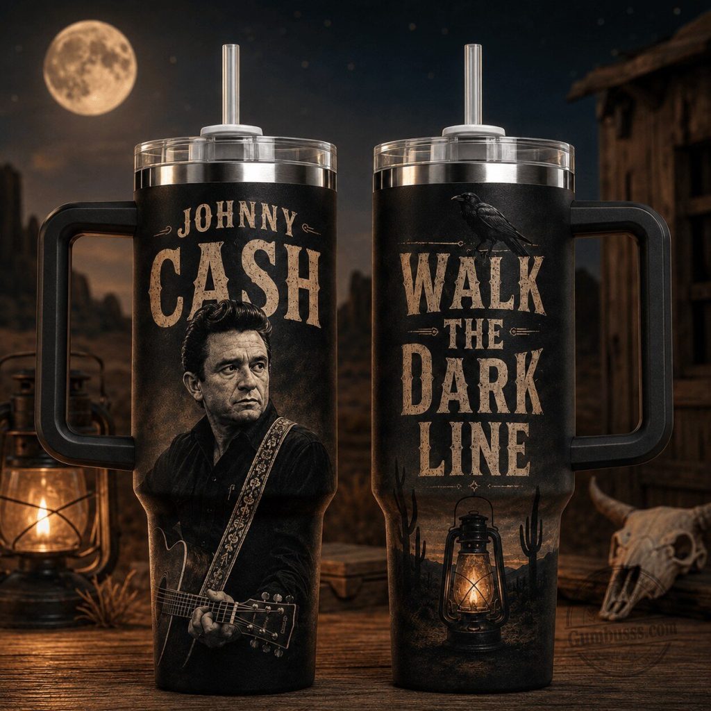 Johnny Cash Walk The Dark Line Halloween Country Music Tumbler Johnny Cash Walk The Dark Line Halloween Country Music Tumbler