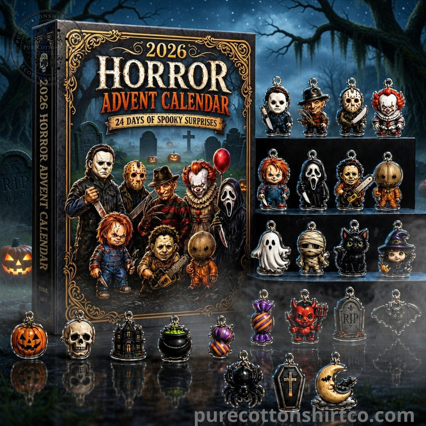 9 2026 Horror Movie Advent Calendar – 24 Days of Spooky Surprises Holiday Box — image 2