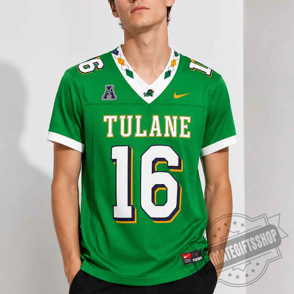 Tulane Green Wave Green College New City Edition Football Jersey (2) Tulane Green Wave Green College New City Edition Football Jersey (2)