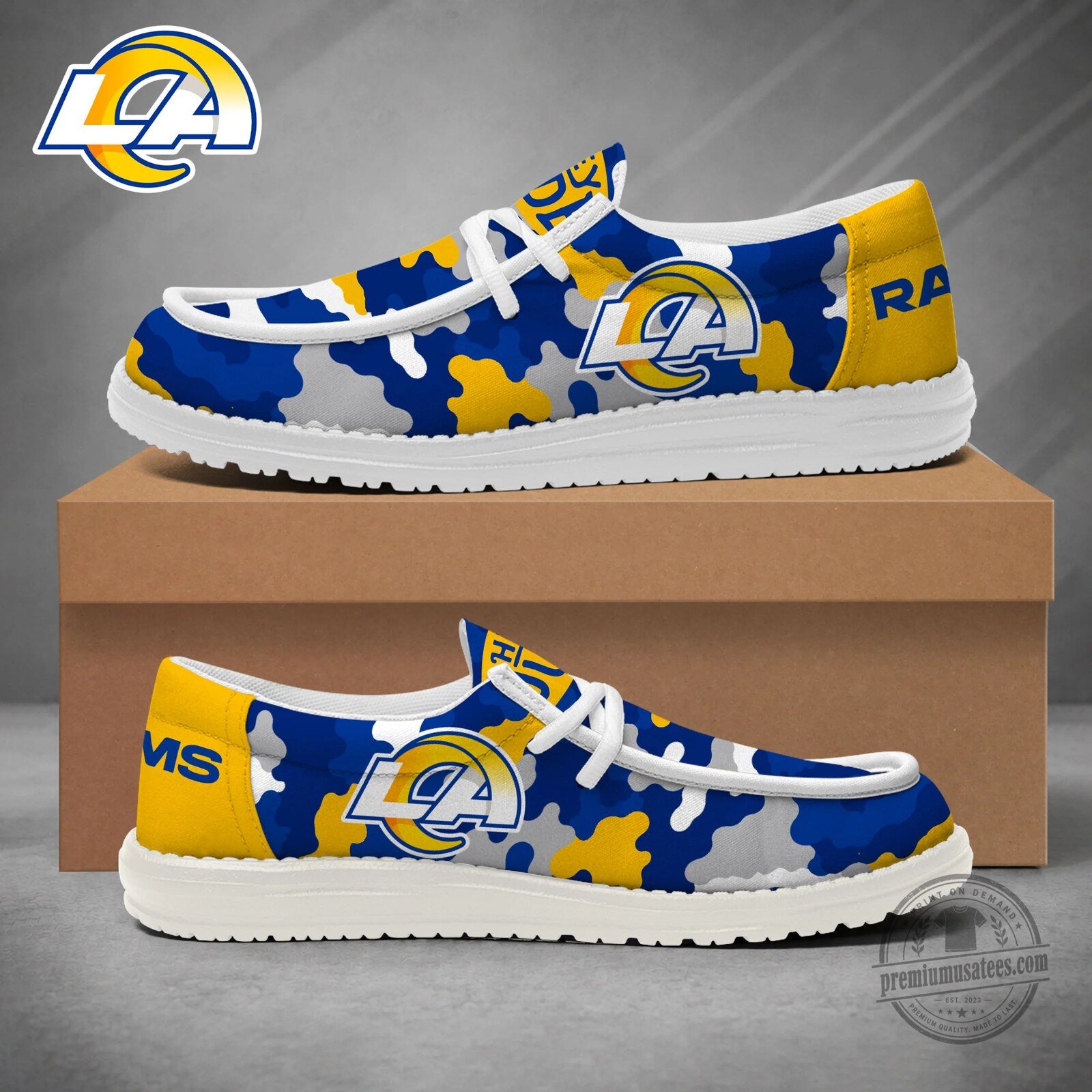 NFL Game Day Camouflage Loafers for Los Angeles Rams Fans
