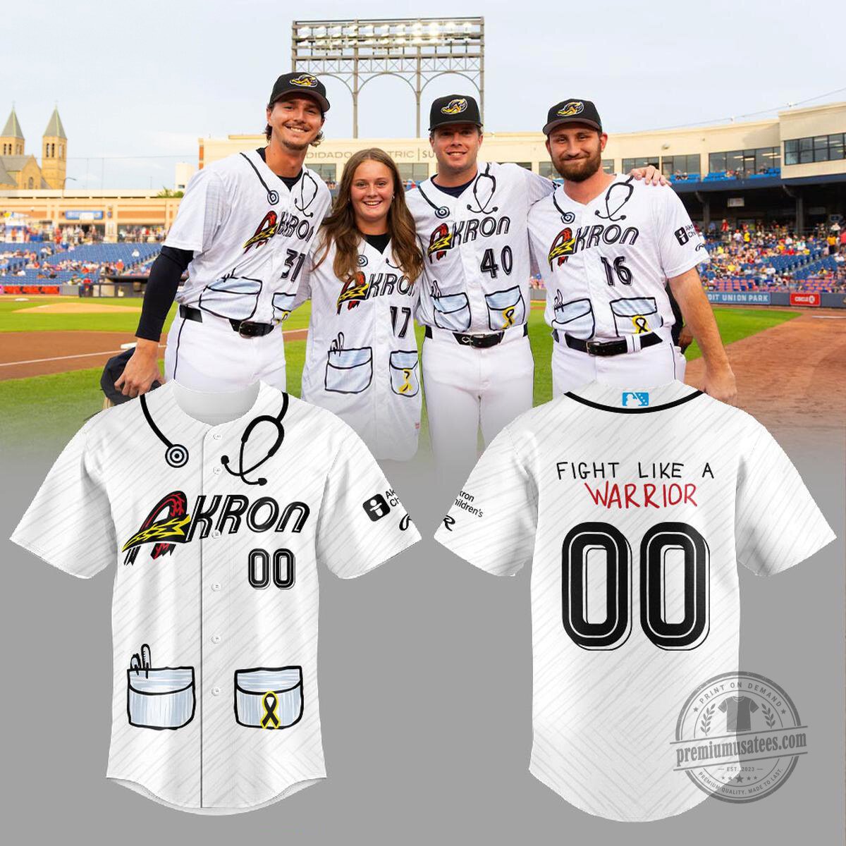 Akron RubberDucks Family Center Commemorative Limited Edition Baseball Jersey
