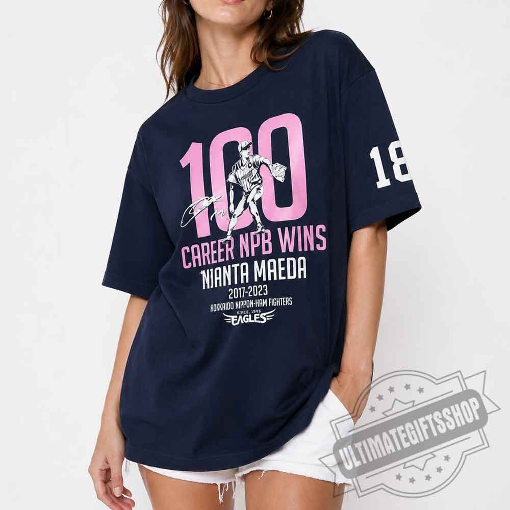 Kenta Maeda 100 NPB Wins Commemorative T-Shirt – Tohoku Rakuten Golden Eagles Limited Edition 5 Kenta Maeda 100 NPB Wins Commemorative T-Shirt – Tohoku Rakuten Golden Eagles Limited Edition