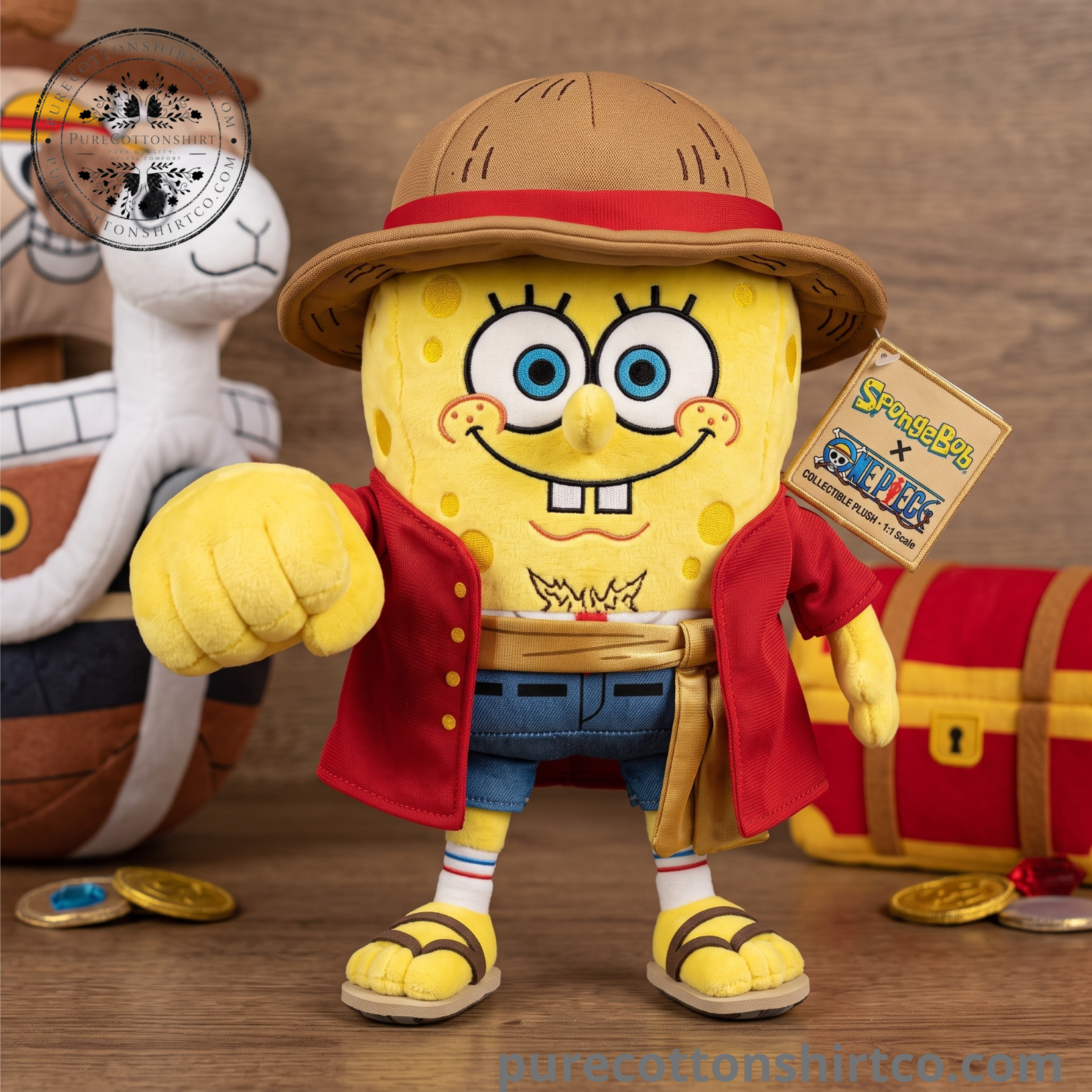 SPONGEBOB x ONE PIECE COLLAB Plush Doll – McDonald’s FRENCH “HAPPY MEALS