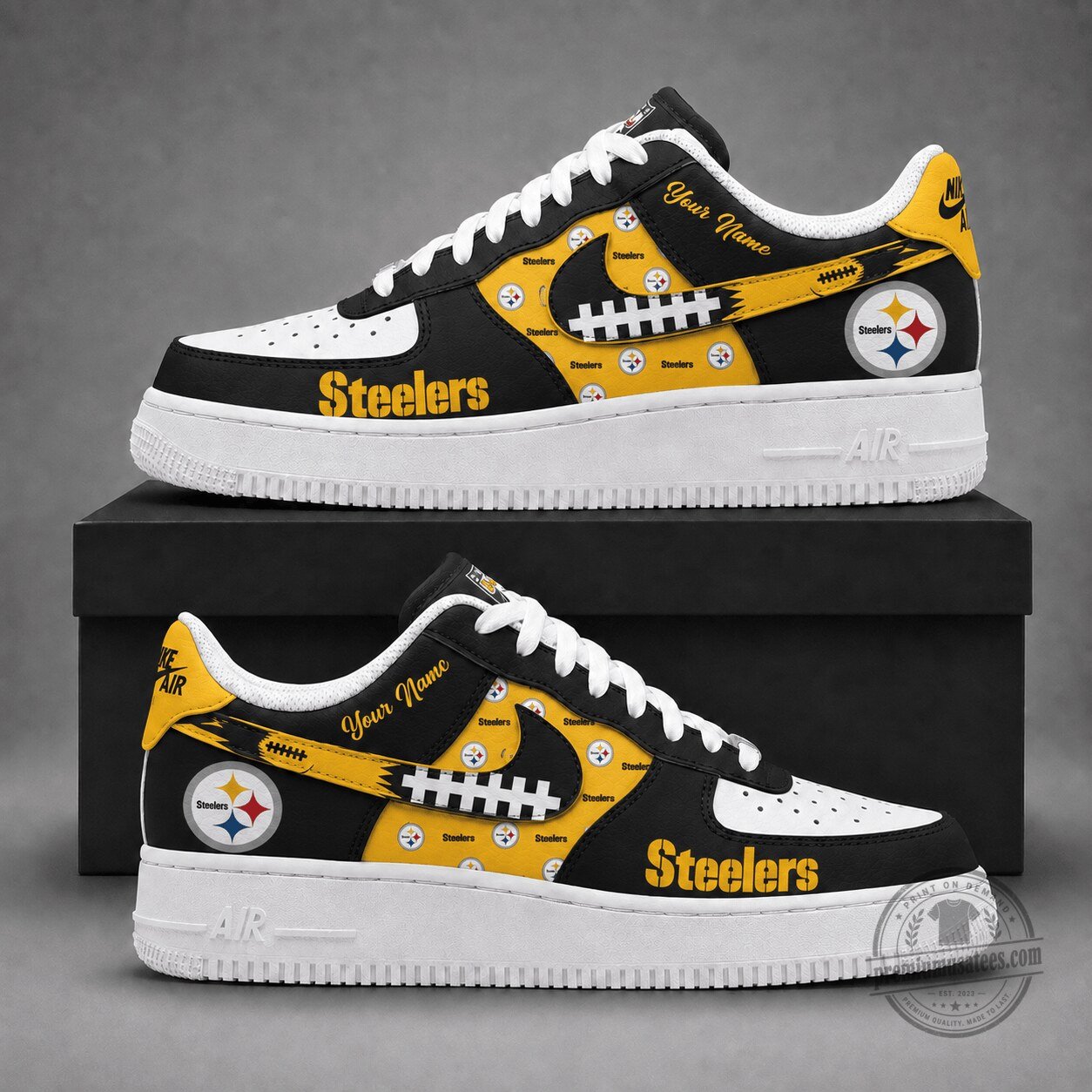 Pittsburgh Steelers Football Team Personalized Fan Air Force One Shoes
