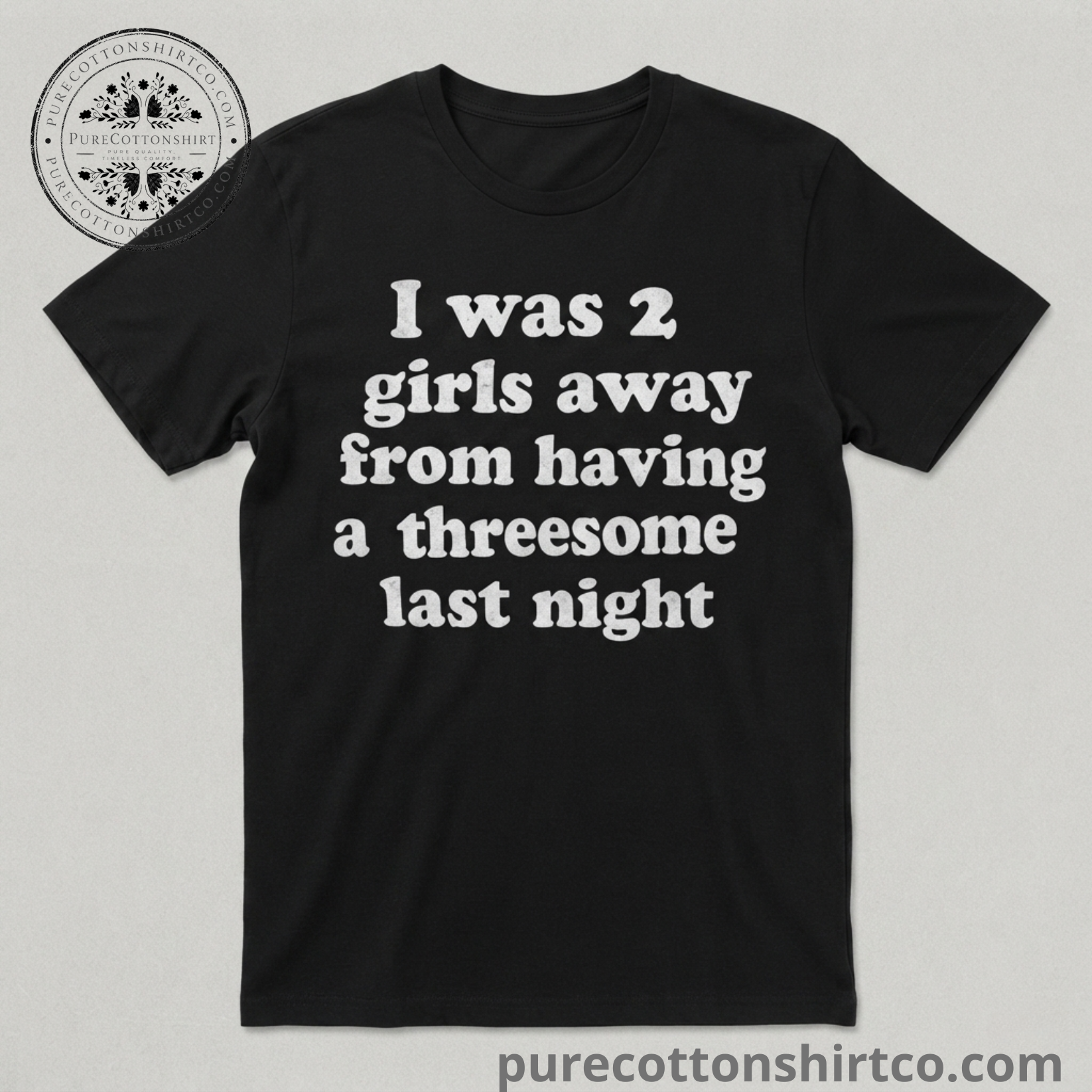 "I Was 2 Girls Away From Having A Threesome" Shirt - Funny Joke Graphic Tee