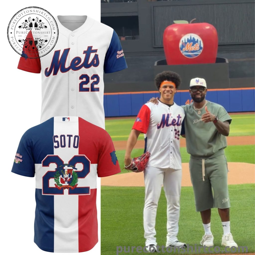 Juan Soto 2026 Mets Dominican Republic Heritage Night Baseball Jersey Shirt Juan Soto 2026 Mets Dominican Republic Heritage Night Jersey