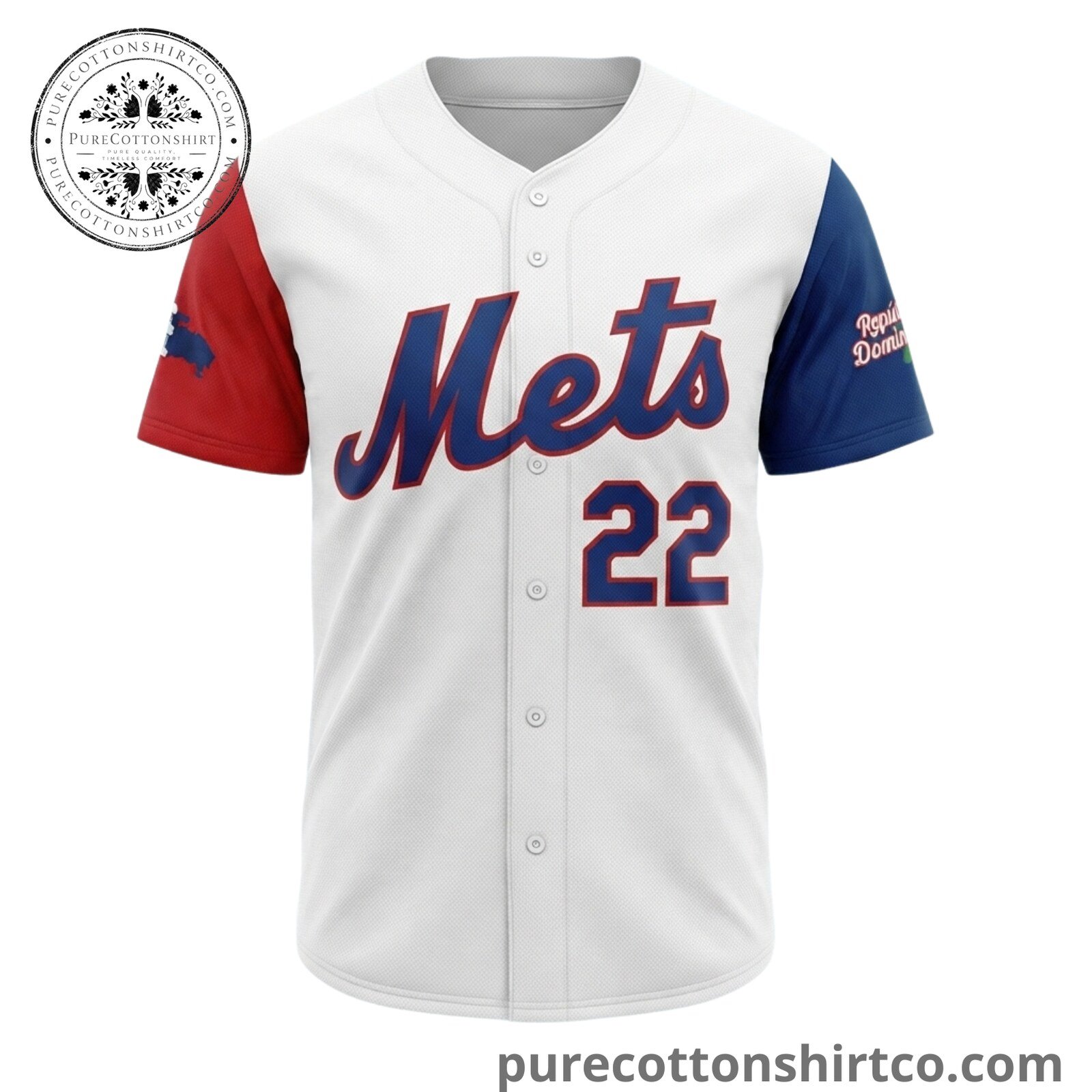 Juan Soto 2026 Mets Dominican Republic Heritage Night Baseball Jersey Shirt Juan Soto 2026 Mets Dominican Republic Heritage Night Jersey – image 2 of 4