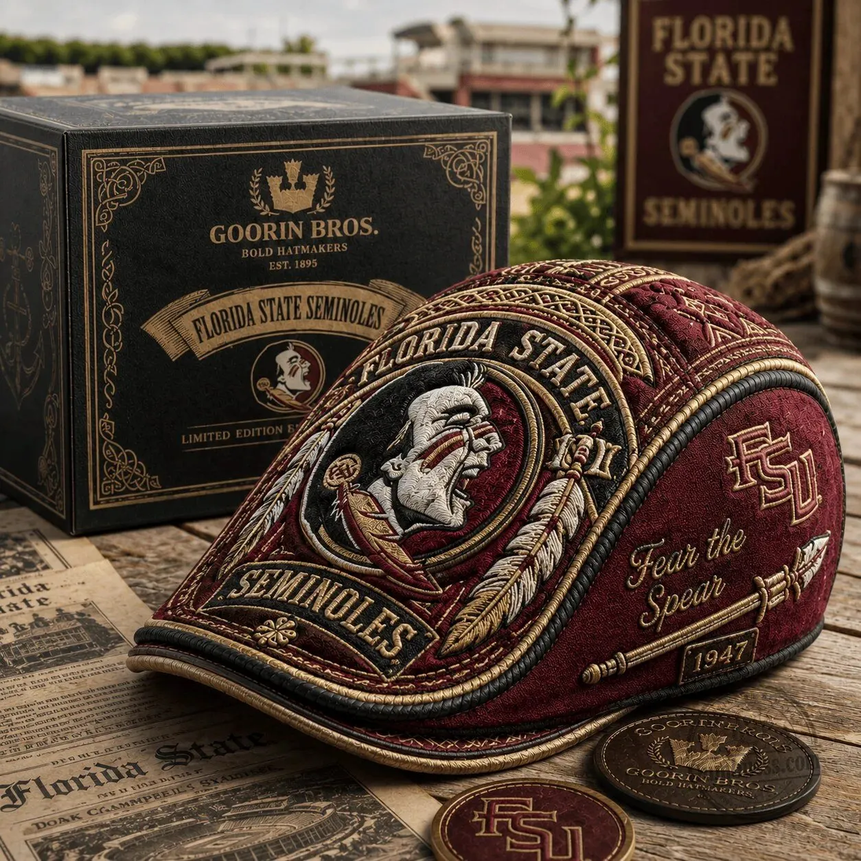 Florida State Seminoles Goorin Brothers Limited Edition Flat Cap Hat