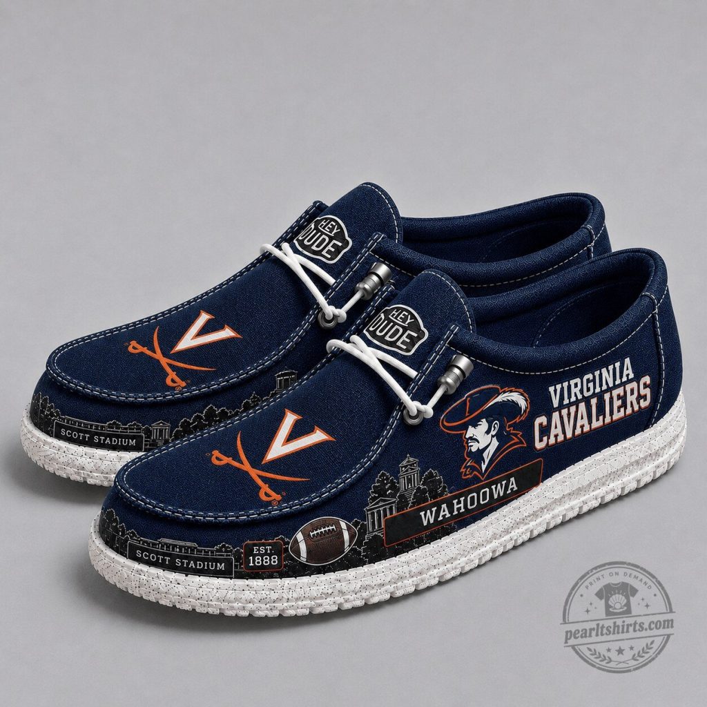 Virginia Cavaliers Football Team Cityscape Loafer Shoes Virginia Cavaliers Football Team Cityscape Loafer Shoes