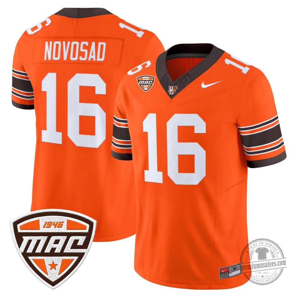 Bowling Green Falcons Number 16 Novasad Orange Football Jersey Bowling Green Falcons Number 16 Novasad Orange Football Jersey