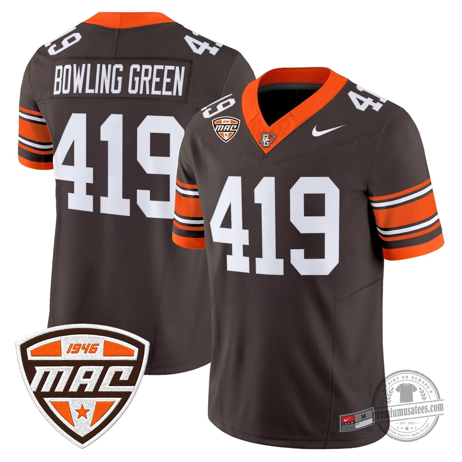 Bowling Green Falcons Number 16 Novasad Orange Football Jersey 67 Bowling Green Falcons Number 16 Novasad Orange Football Jersey
