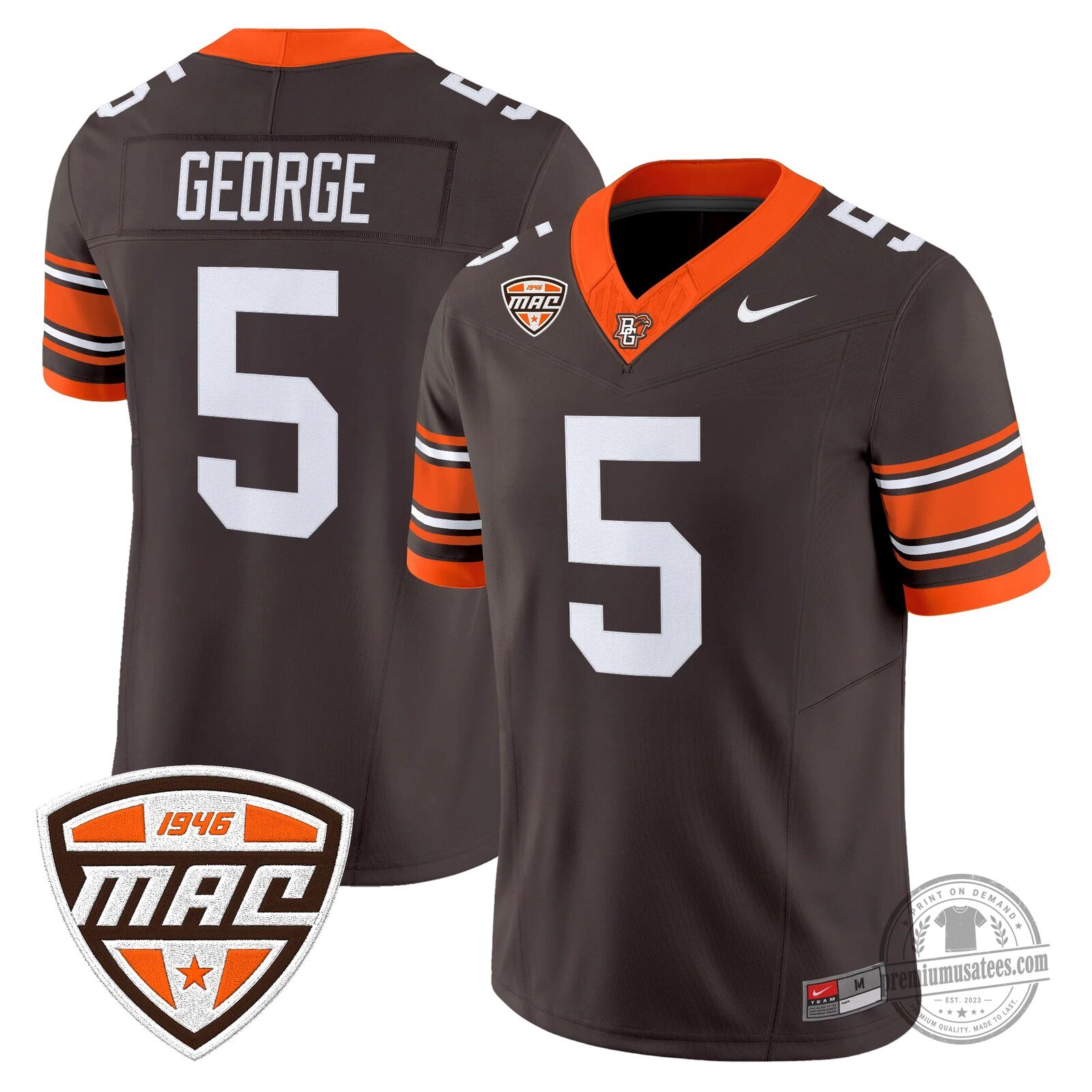 Bowling Green Falcons Number 16 Novasad Orange Football Jersey 71 Bowling Green Falcons Number 16 Novasad Orange Football Jersey