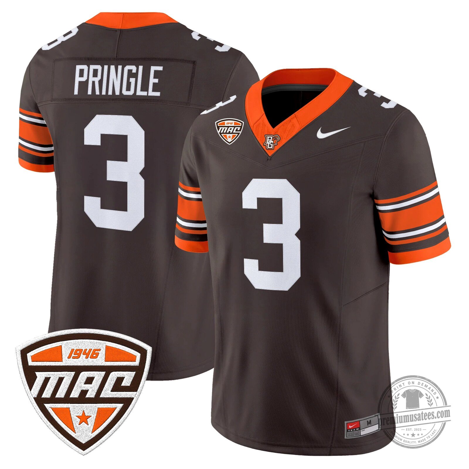 Bowling Green Falcons Number 16 Novasad Orange Football Jersey 72 Bowling Green Falcons Number 16 Novasad Orange Football Jersey