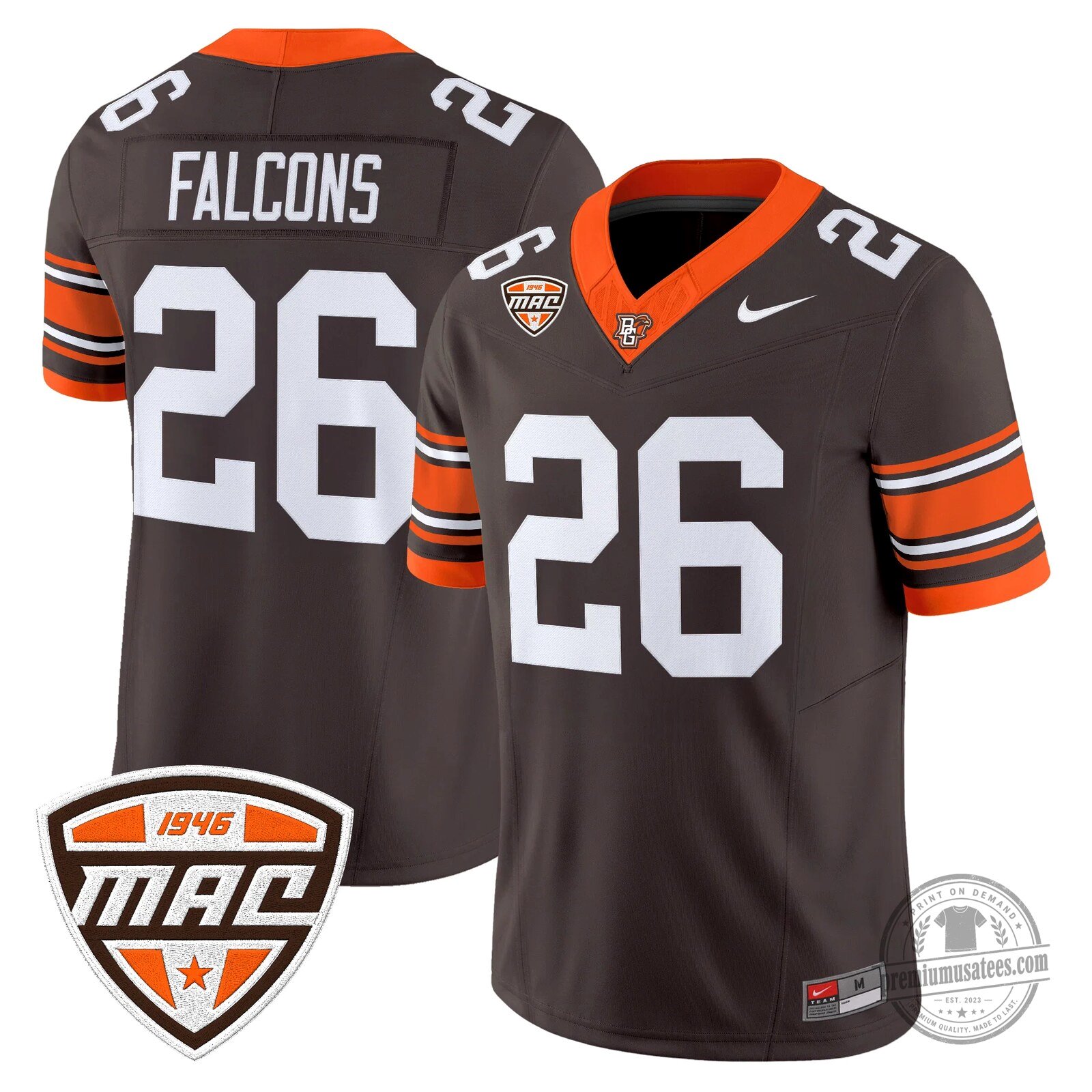 Bowling Green Falcons Number 16 Novasad Orange Football Jersey 75 Bowling Green Falcons Number 16 Novasad Orange Football Jersey