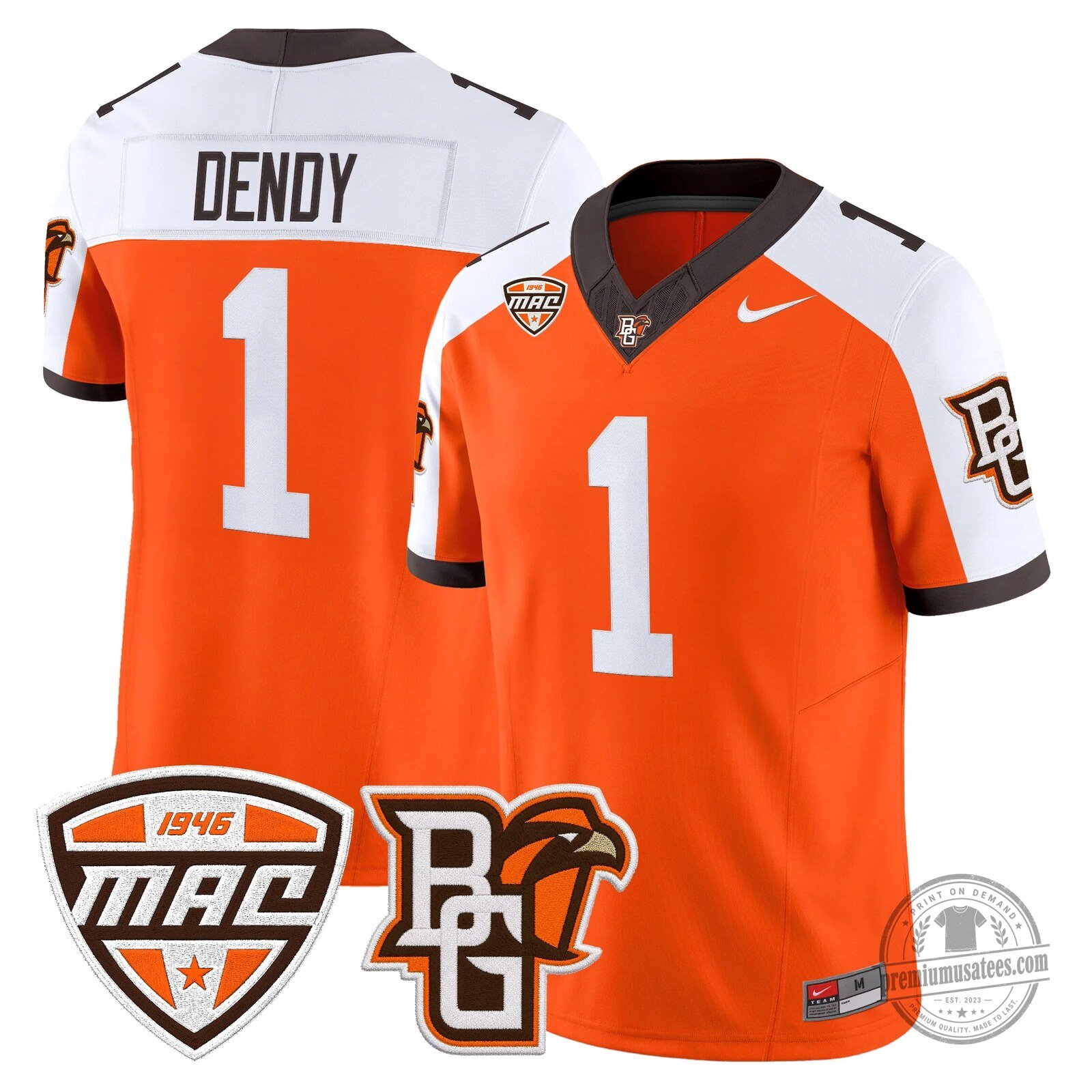 Bowling Green Falcons Number 16 Novasad Orange Football Jersey 90 Bowling Green Falcons Number 16 Novasad Orange Football Jersey