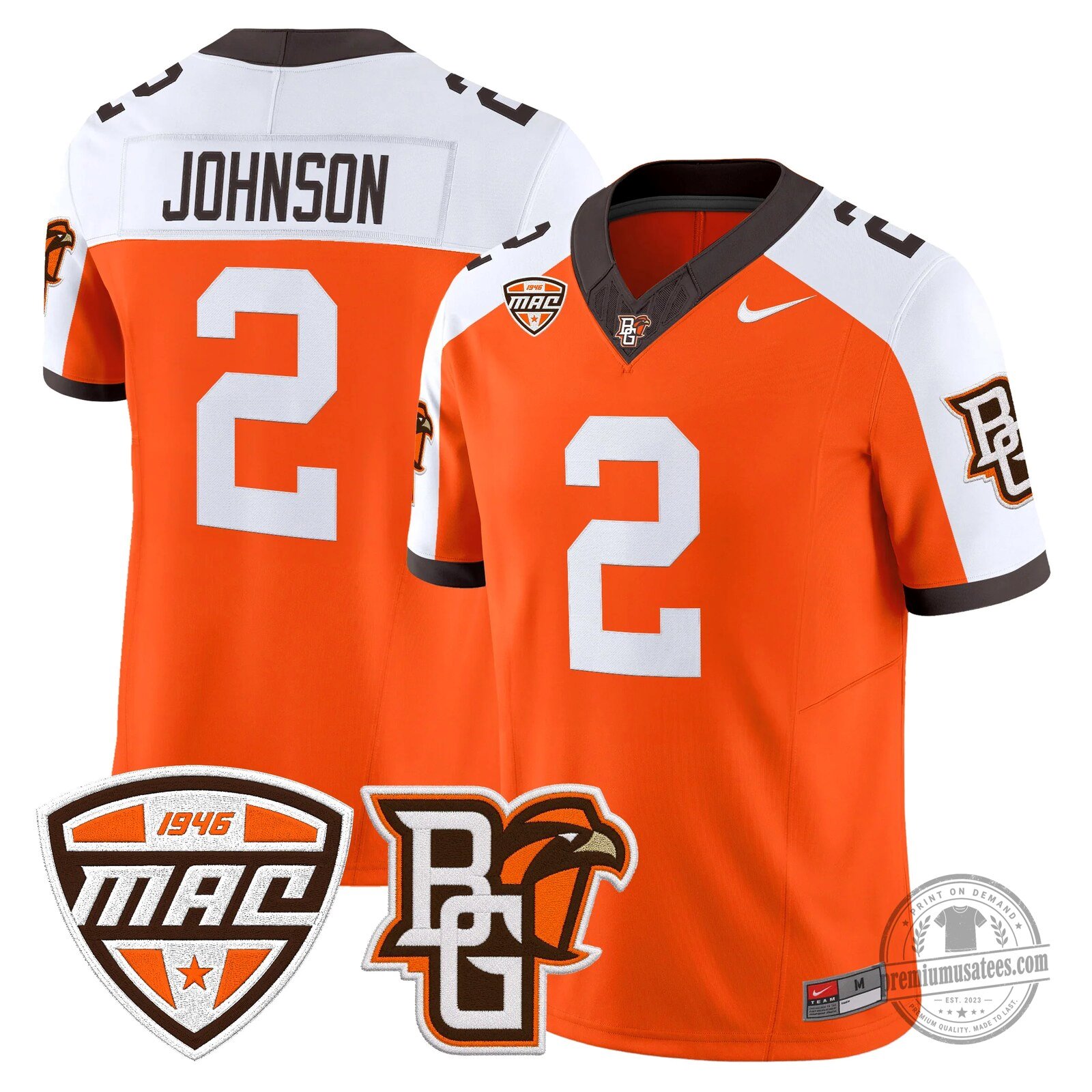 Bowling Green Falcons Number 16 Novasad Orange Football Jersey 91 Bowling Green Falcons Number 16 Novasad Orange Football Jersey