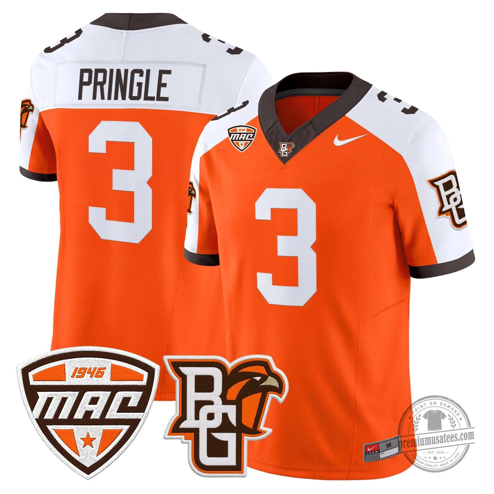 Bowling Green Falcons Number 16 Novasad Orange Football Jersey 94 Bowling Green Falcons Number 16 Novasad Orange Football Jersey