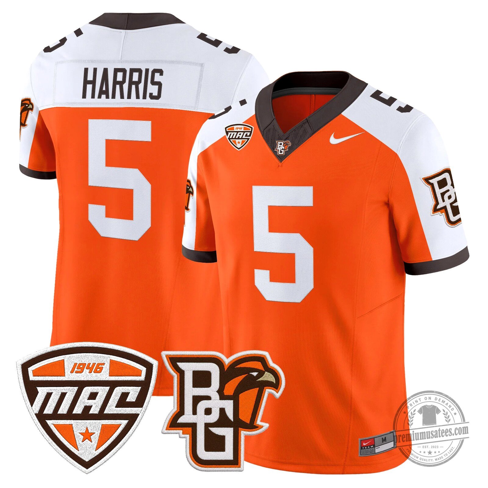 Bowling Green Falcons Number 16 Novasad Orange Football Jersey 96 Bowling Green Falcons Number 16 Novasad Orange Football Jersey