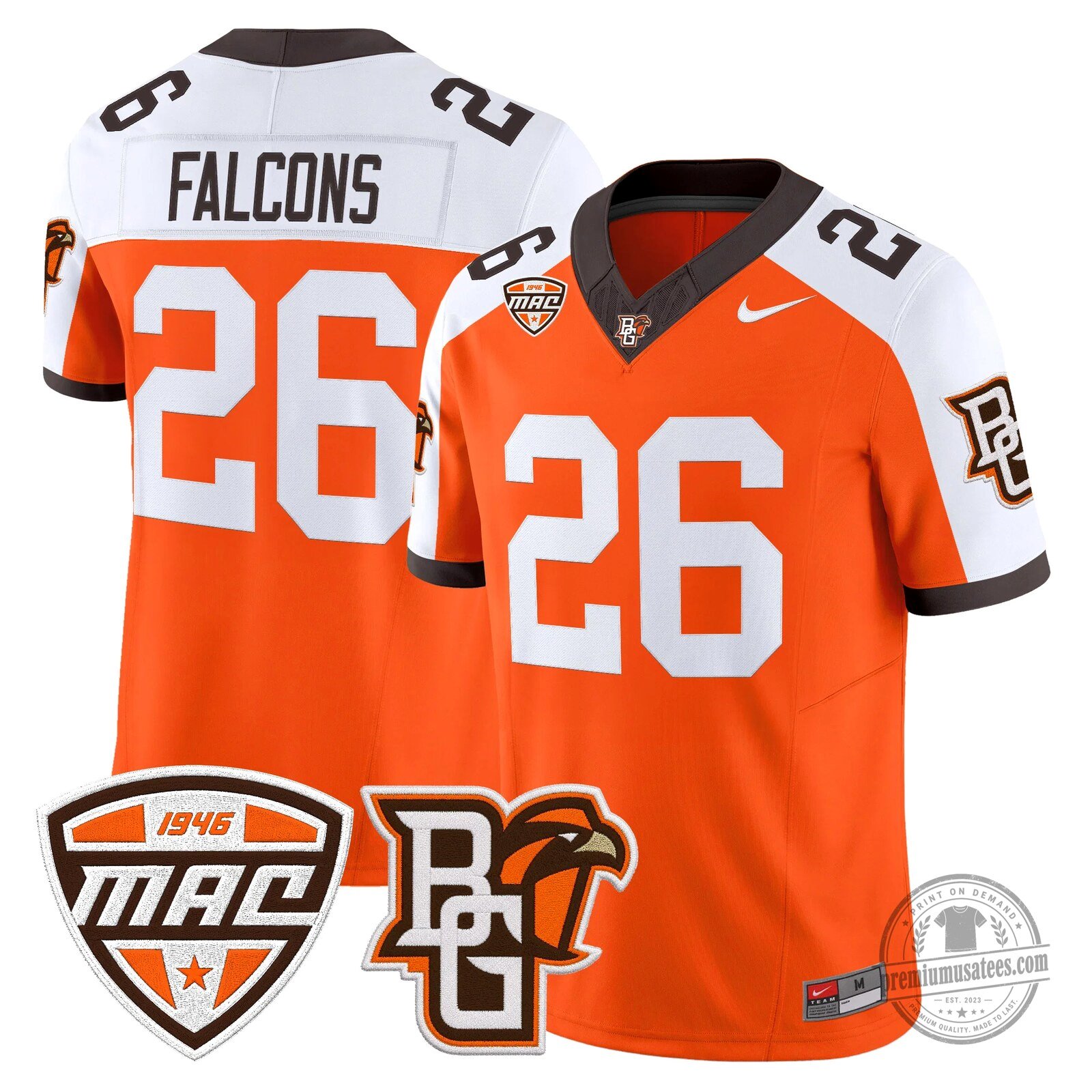 Bowling Green Falcons Number 16 Novasad Orange Football Jersey 97 Bowling Green Falcons Number 16 Novasad Orange Football Jersey