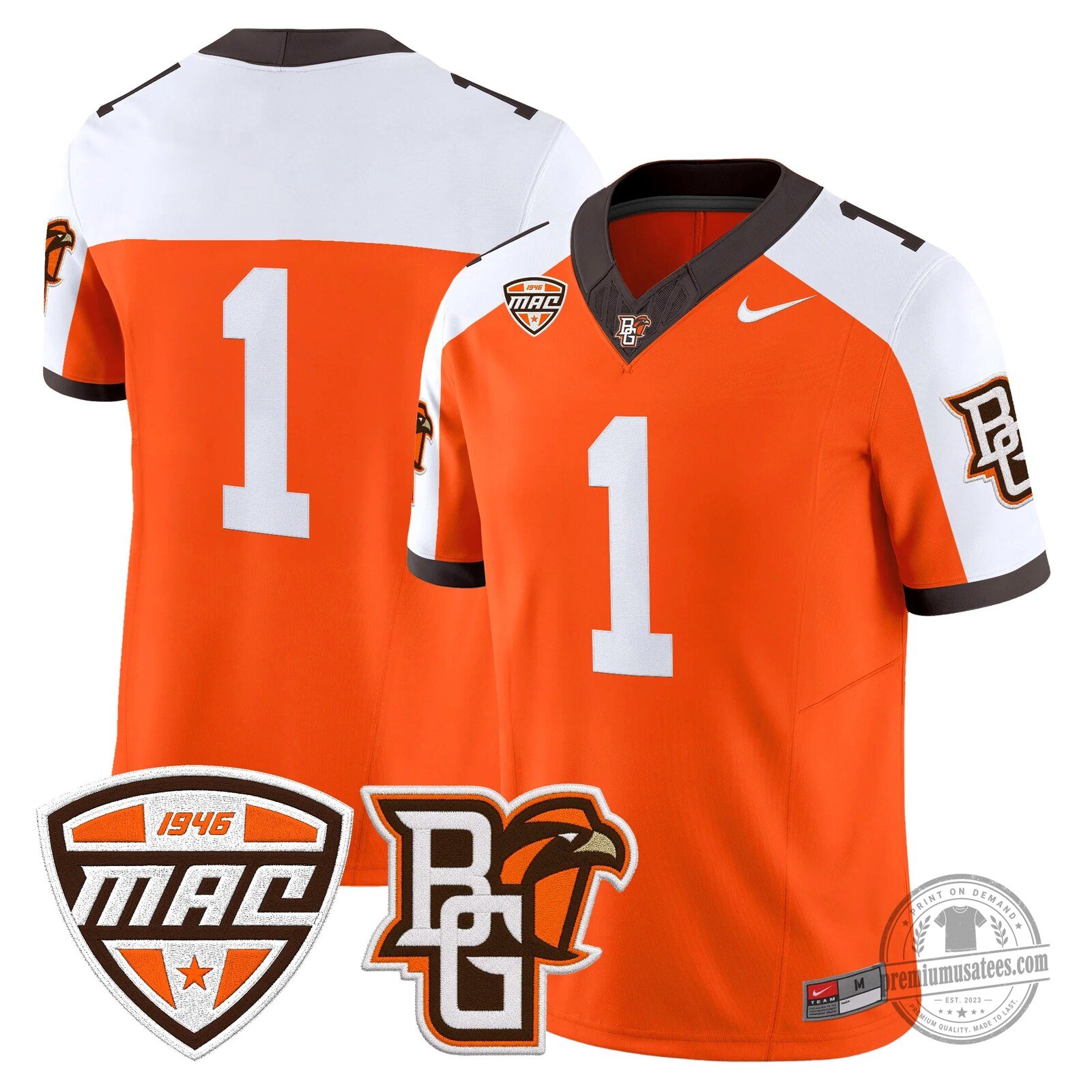 Bowling Green Falcons Number 16 Novasad Orange Football Jersey 98 Bowling Green Falcons Number 16 Novasad Orange Football Jersey