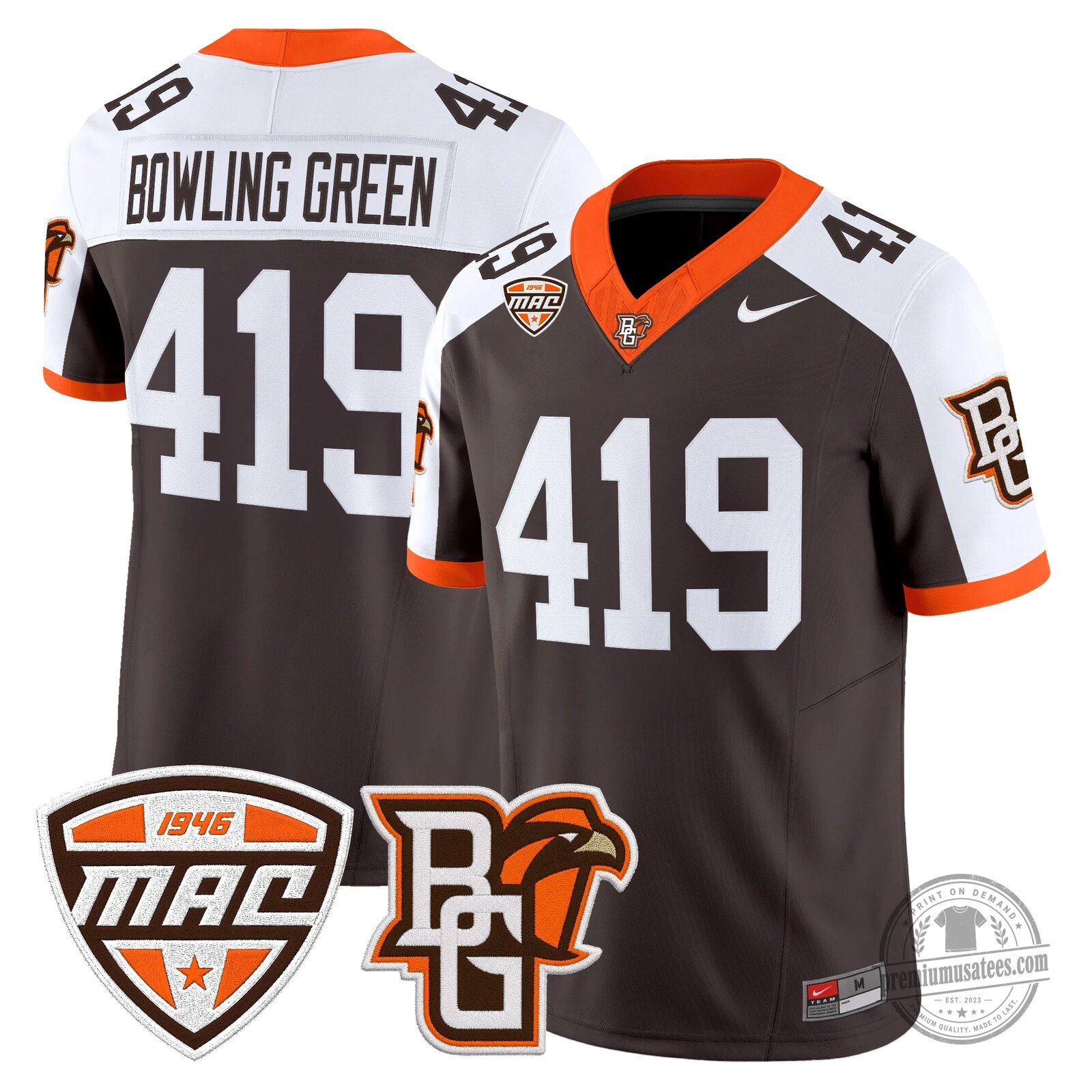 Bowling Green Falcons Number 16 Novasad Orange Football Jersey 100 Bowling Green Falcons Number 16 Novasad Orange Football Jersey