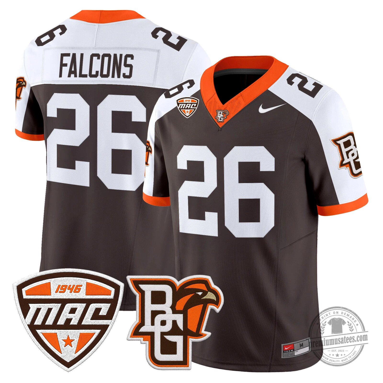 Bowling Green Falcons Number 16 Novasad Orange Football Jersey 108 Bowling Green Falcons Number 16 Novasad Orange Football Jersey
