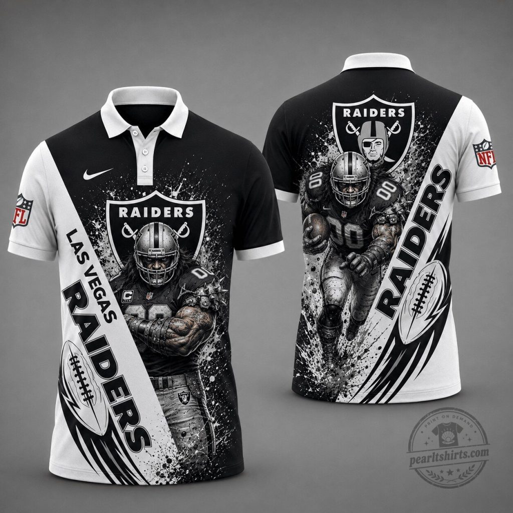 Las Vegas Raiders Premium NFL Gridiron Spirit Polo Shirt NY Las Vegas Raiders | Premium NFL Gridiron Spirit Polo Shirt NY